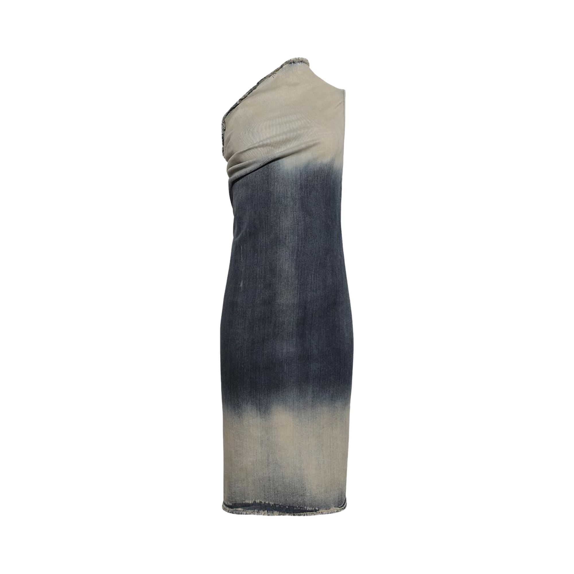 Pre-owned Rick Owens Athena Dress 'hustler Degrade' | Blue | Women's Size 44