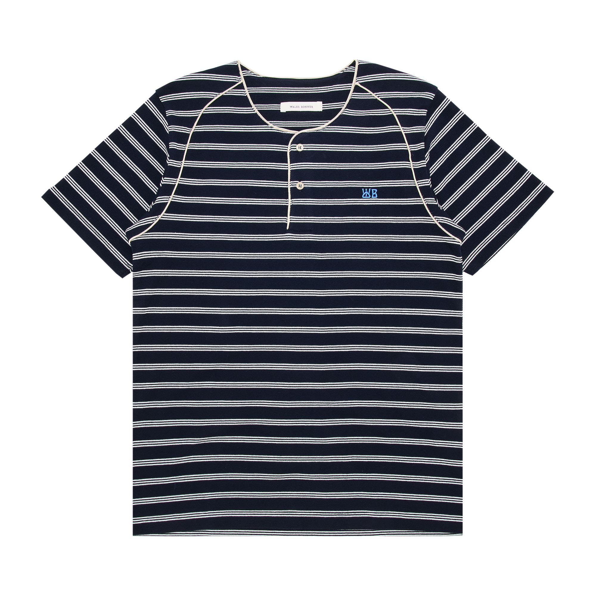 Pre-owned Wales Bonner Isaiah T-shirt 'navy/white' | Blue | Men's Size S