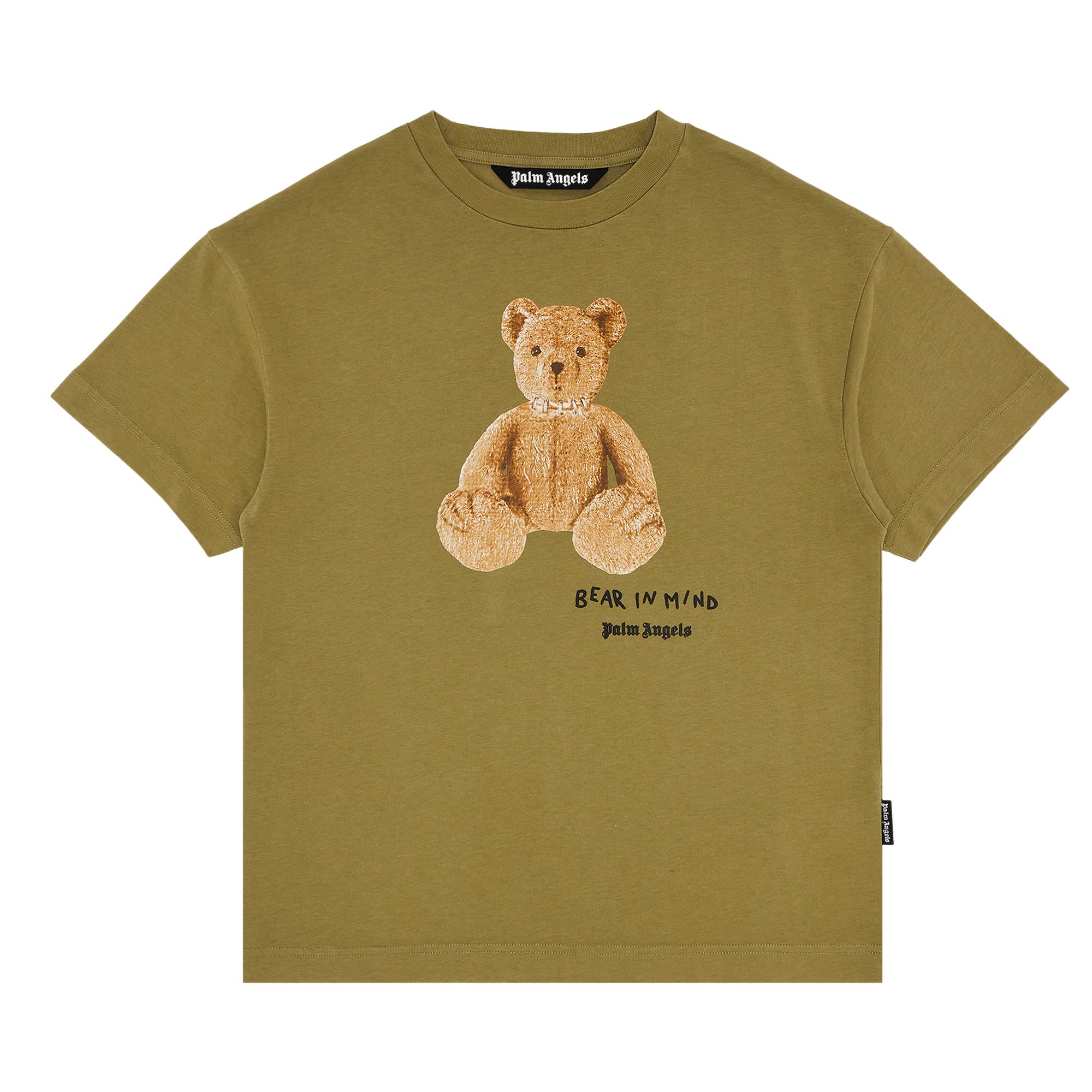 Pre-owned Palm Angels Bear In Mind Tee 'army Green/brown' | Men's Size M