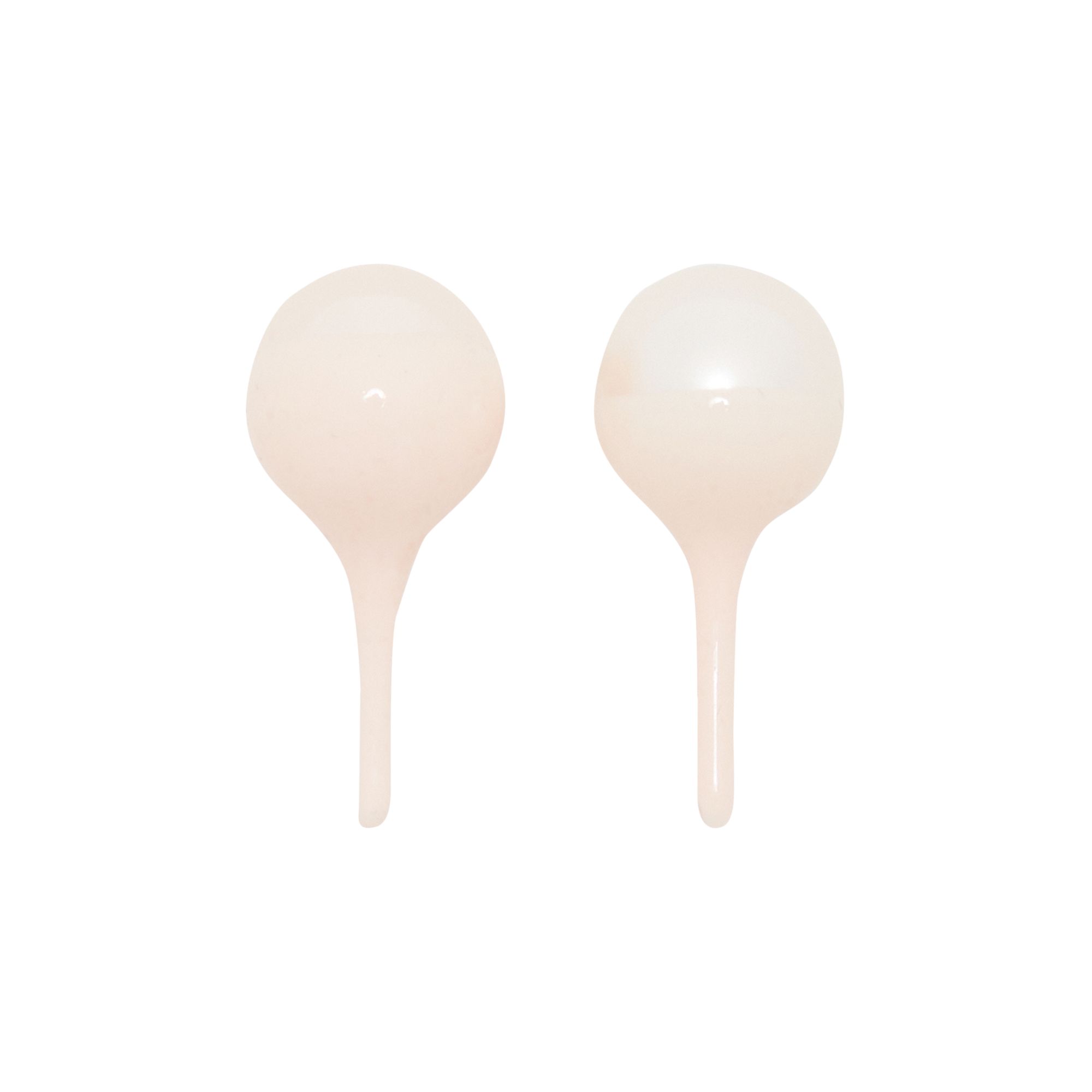 Pre-owned Ottolinger Dipped Pearl Studs 'silver/light Pink' | Women's Size Onesize