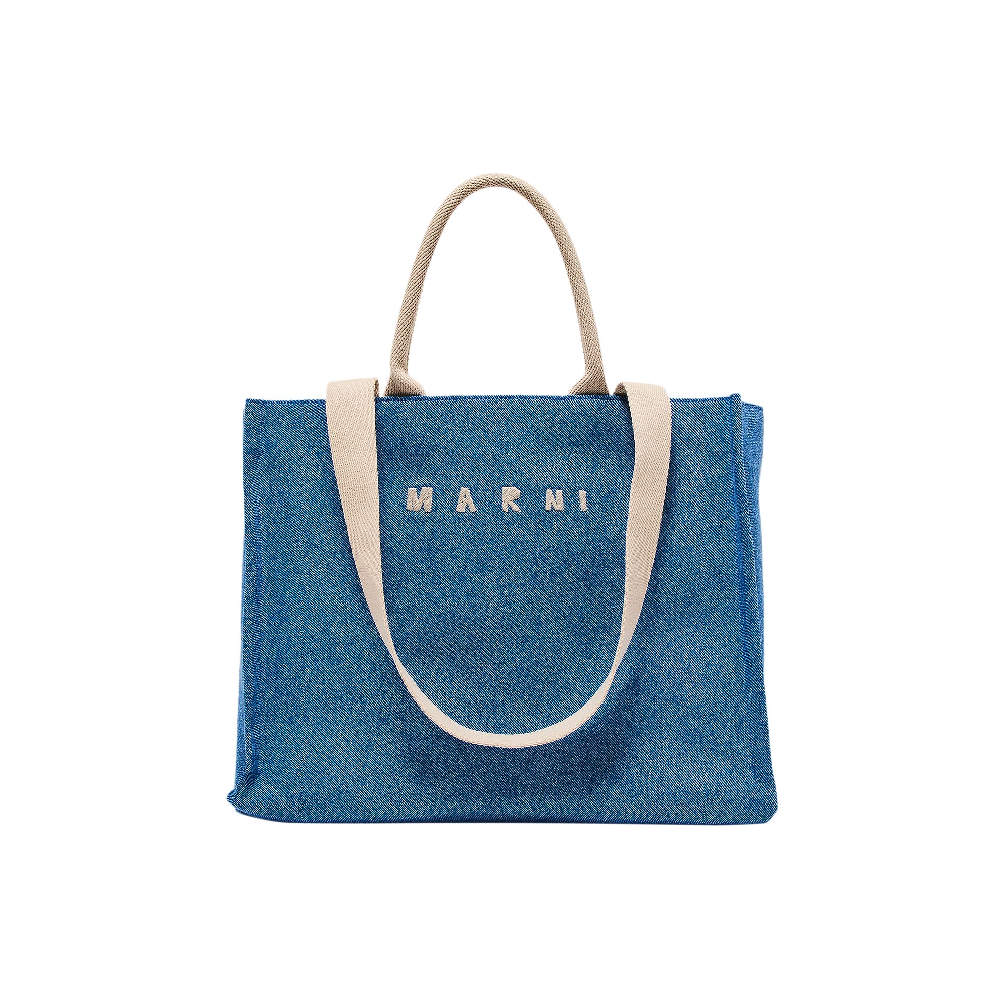 Pre-owned Marni Light Washed Denim Basket 'ocean' | Blue | Men's Size Onesize
