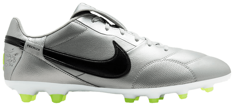 Nike Premier 3 Low FG Metallic Silver Volt