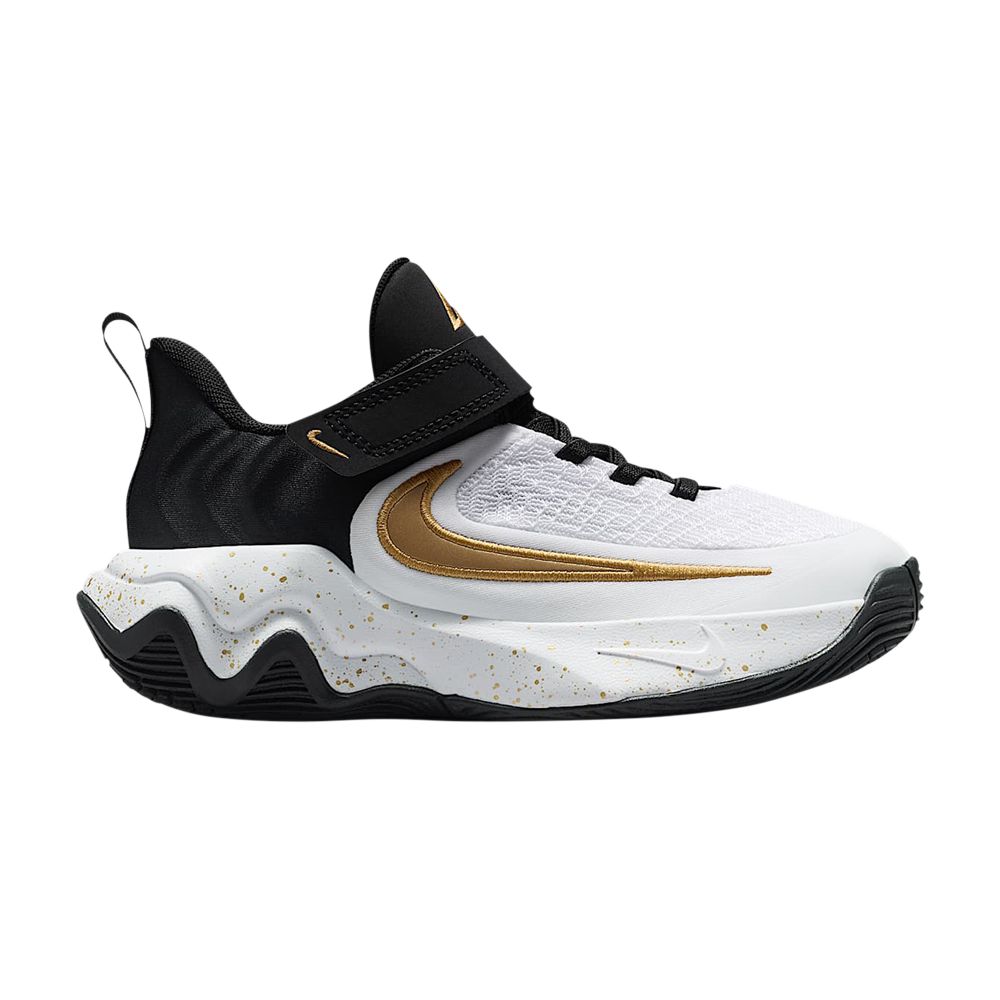 Pre-owned Nike Giannis Immortality 4 Ps 'black White Metallic Gold' | Kid's Size 13.5