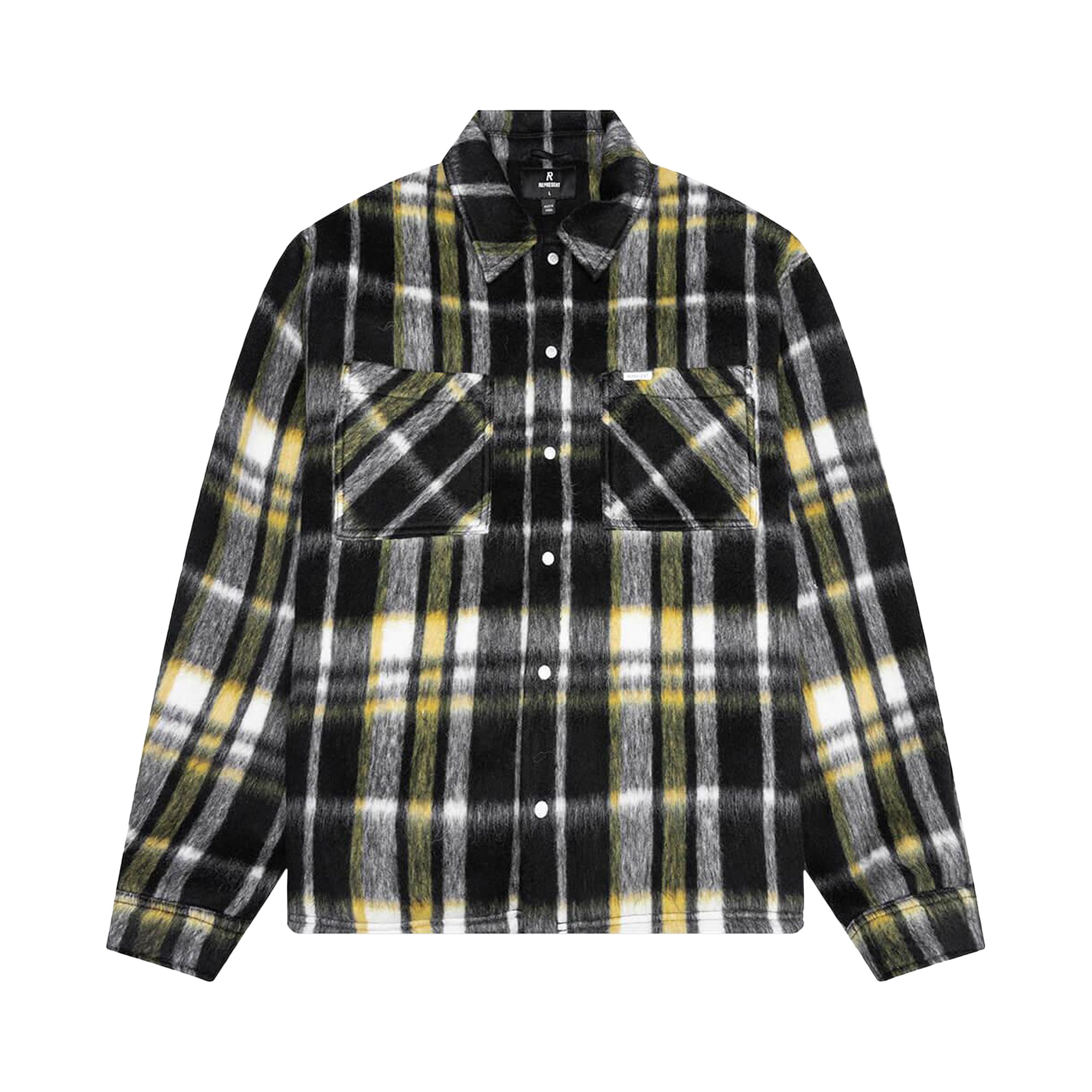 Pre-owned Represent Clo Textured Overshirt 'jet Black' | Men's Size L