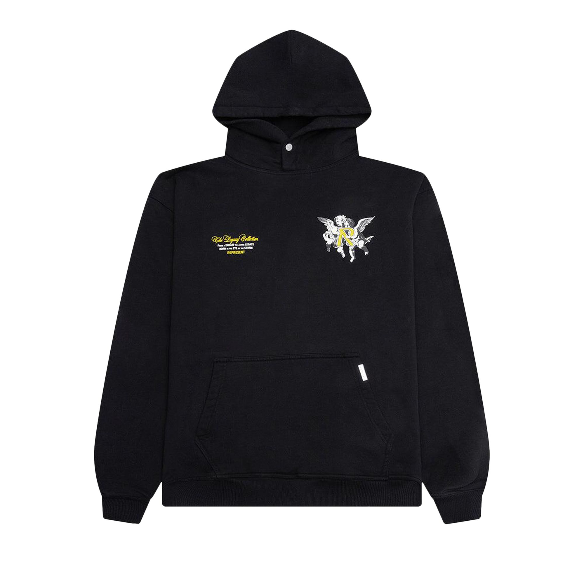 Pre-owned Represent Clo Legacy Cherubs Hoodie 'jet Black' | Men's Size Xl