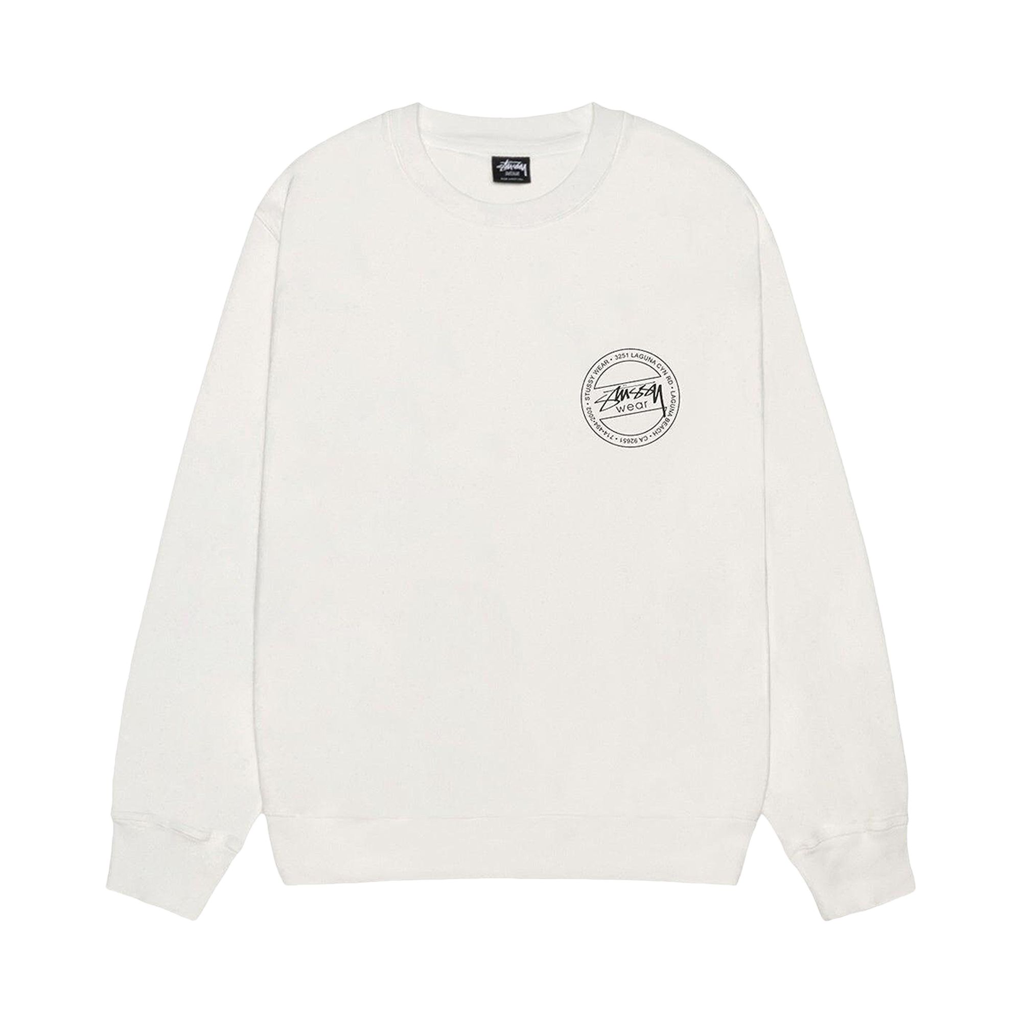Pre-owned Stussy Wear Crew Pigment Dyed 'natural' | Cream | Men's Size M In White