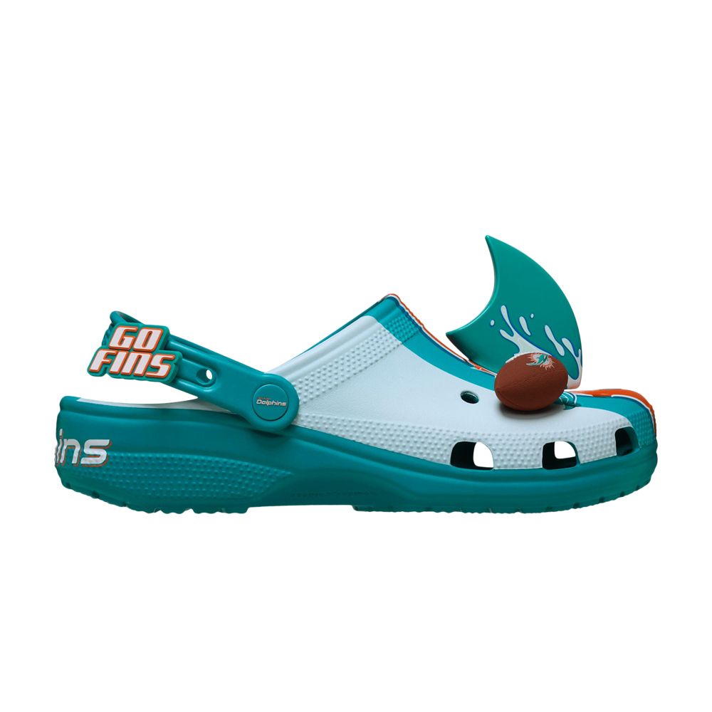 Pre-owned Crocs Nfl X Classic Clog 'miami Dolphins' | Teal | Men's Size 8 In Blue