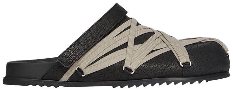 Rick Owens Concordians Megalaced Mule Granola Black