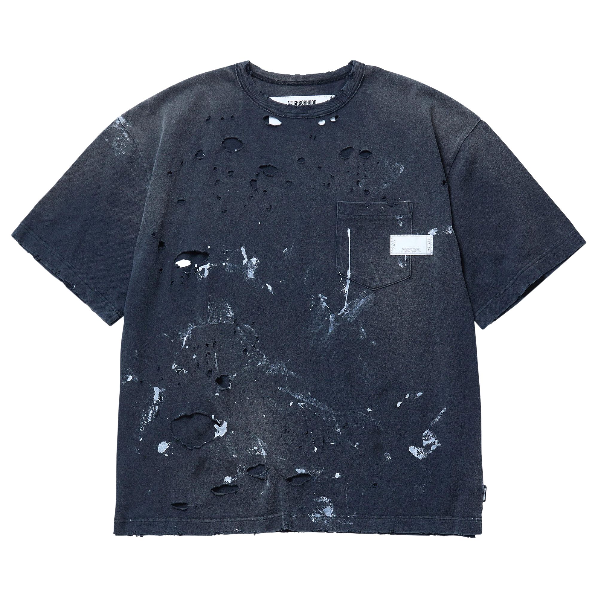Pre-owned Neighborhood Savage Short-sleeve Pocket Crewneck 'black' | Men's Size M