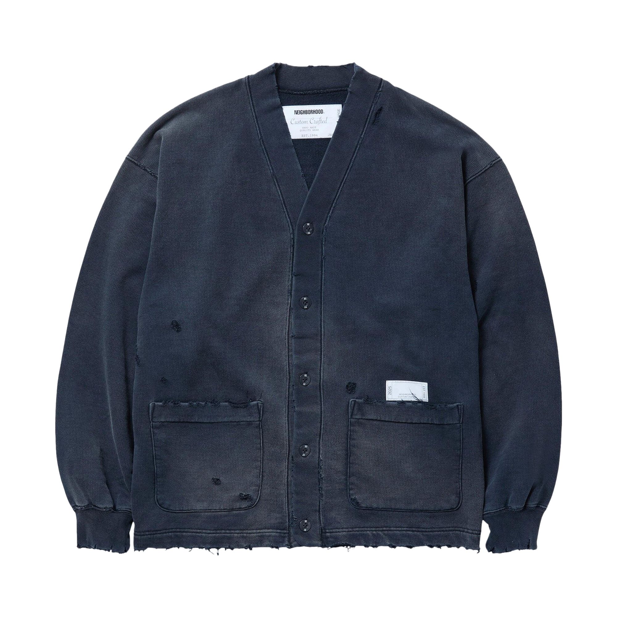 Pre-owned Neighborhood Savage Long-sleeve Sweat Cardigan 'black' | Men's Size M