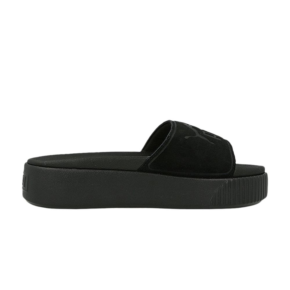 Pre-owned Puma Wmns Platform Slide Bold Sd 'triple Black' | Women's Size 7.5