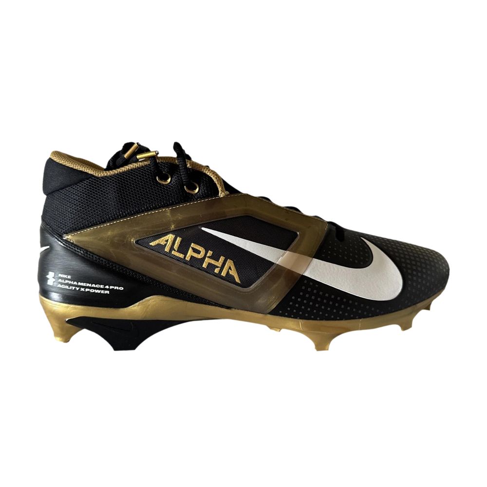 Nike Alpha Menace 4 Pro 'Black Metallic Gold' | Men's Size 13 - FZ7702-002