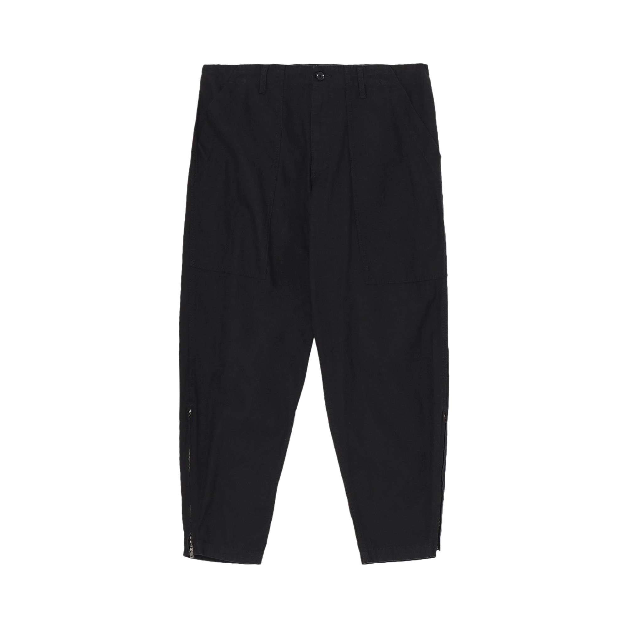 Pre-owned Yohji Yamamoto Pour Homme Hem Zip Painter Pants 'black' | Men's Size 3