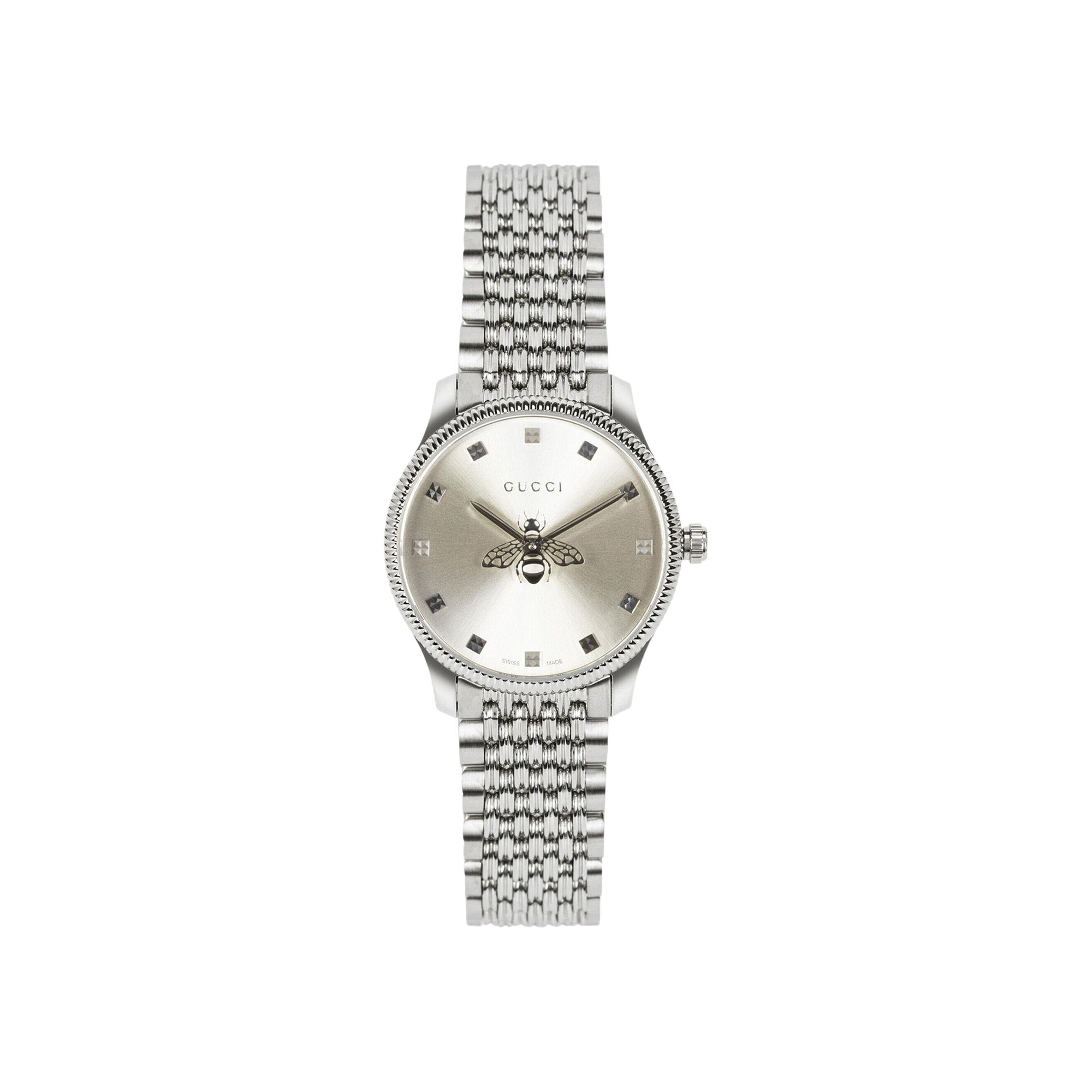 Pre-owned Gucci G-timeless Dial Bracelet Watch 'stainless Steel' | Silver | Women's Size Onesize