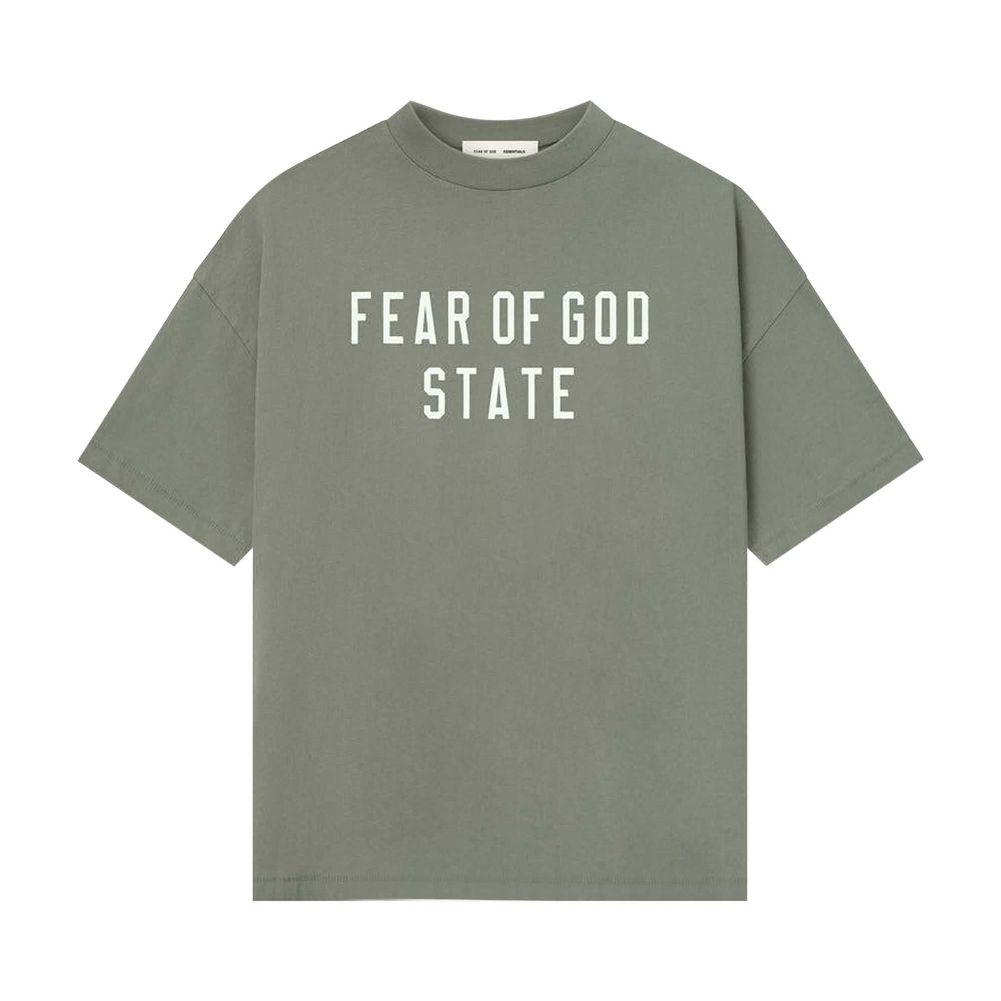 Pre-owned Essentials Fear Of God 90's Tee 'moss' | Green | Men's Size Xs