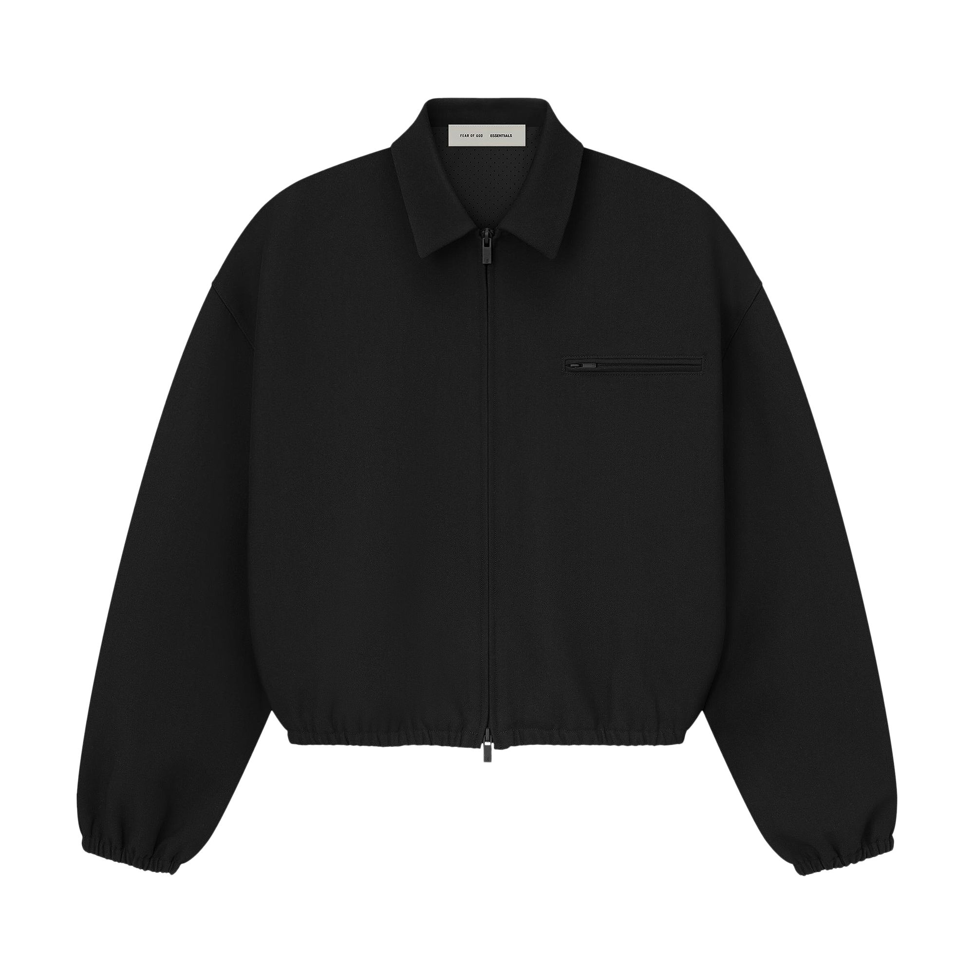 Pre-owned Essentials Fear Of God  Bonded Canvas Jacket 'jet Black' | Men's Size Xs