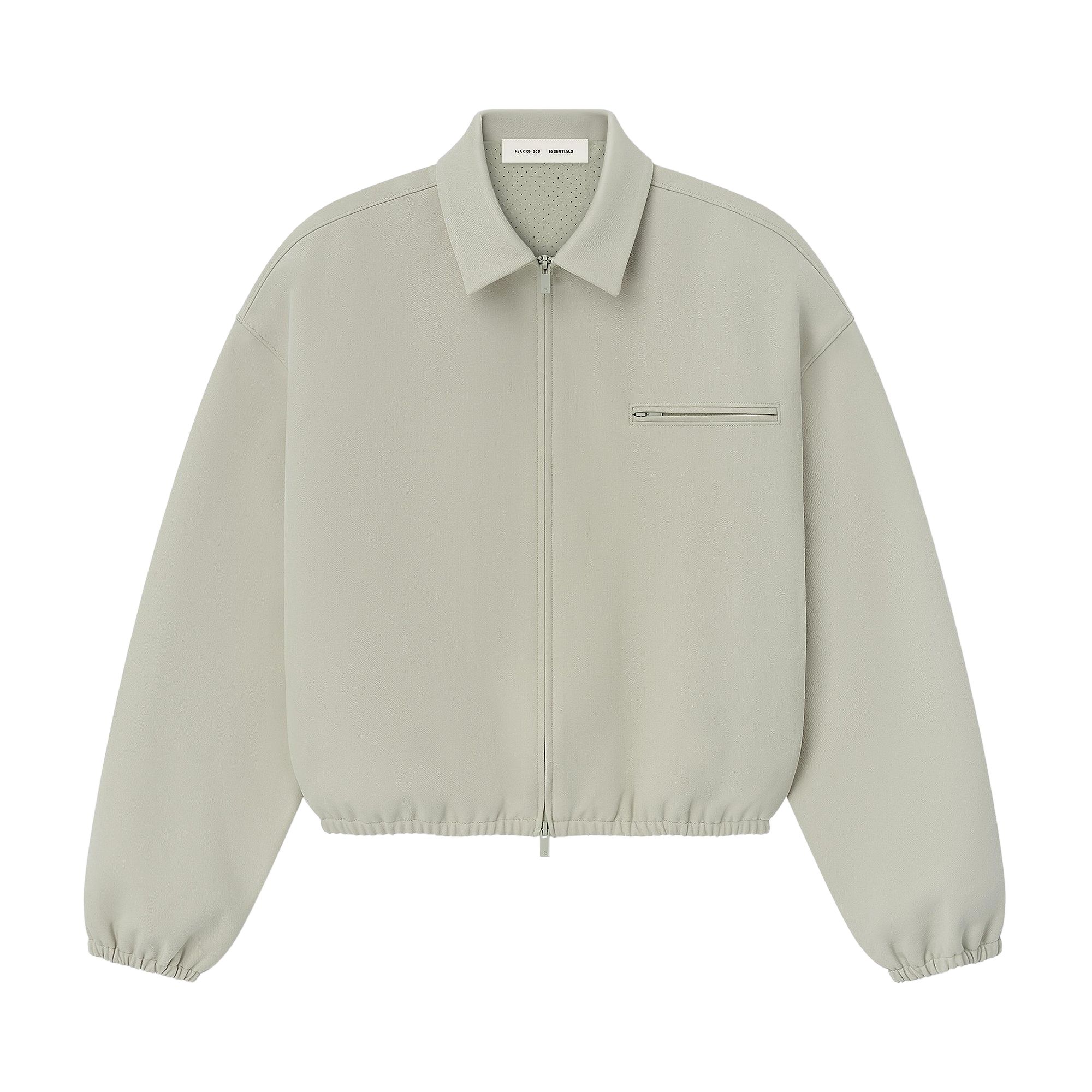 Pre-owned Essentials Fear Of God Bonded Canvas Jacket 'abbey Stone' | Tan | Men's Size S In Brown