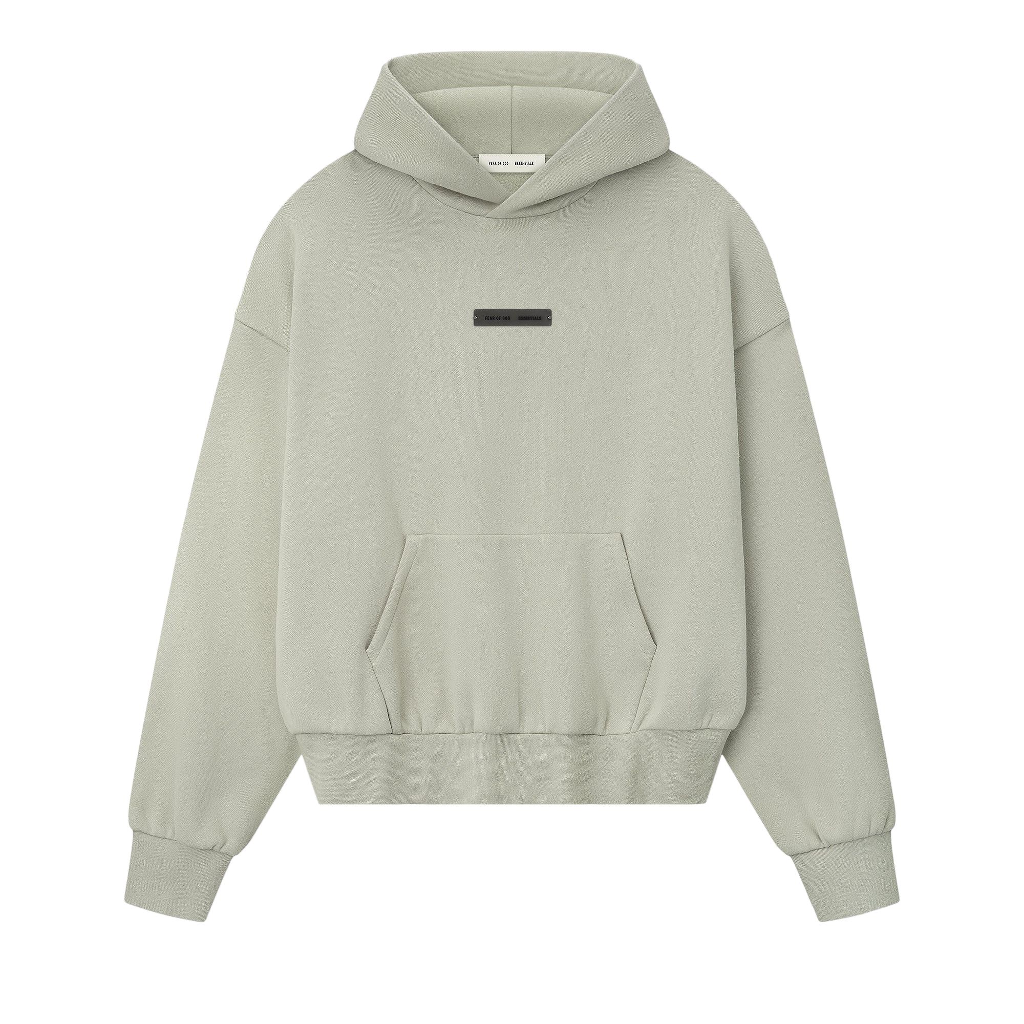 Pre-owned Essentials Fear Of God Classic Fleece Hoodie 'abbey Stone' | Tan | Men's Size Xs In Brown