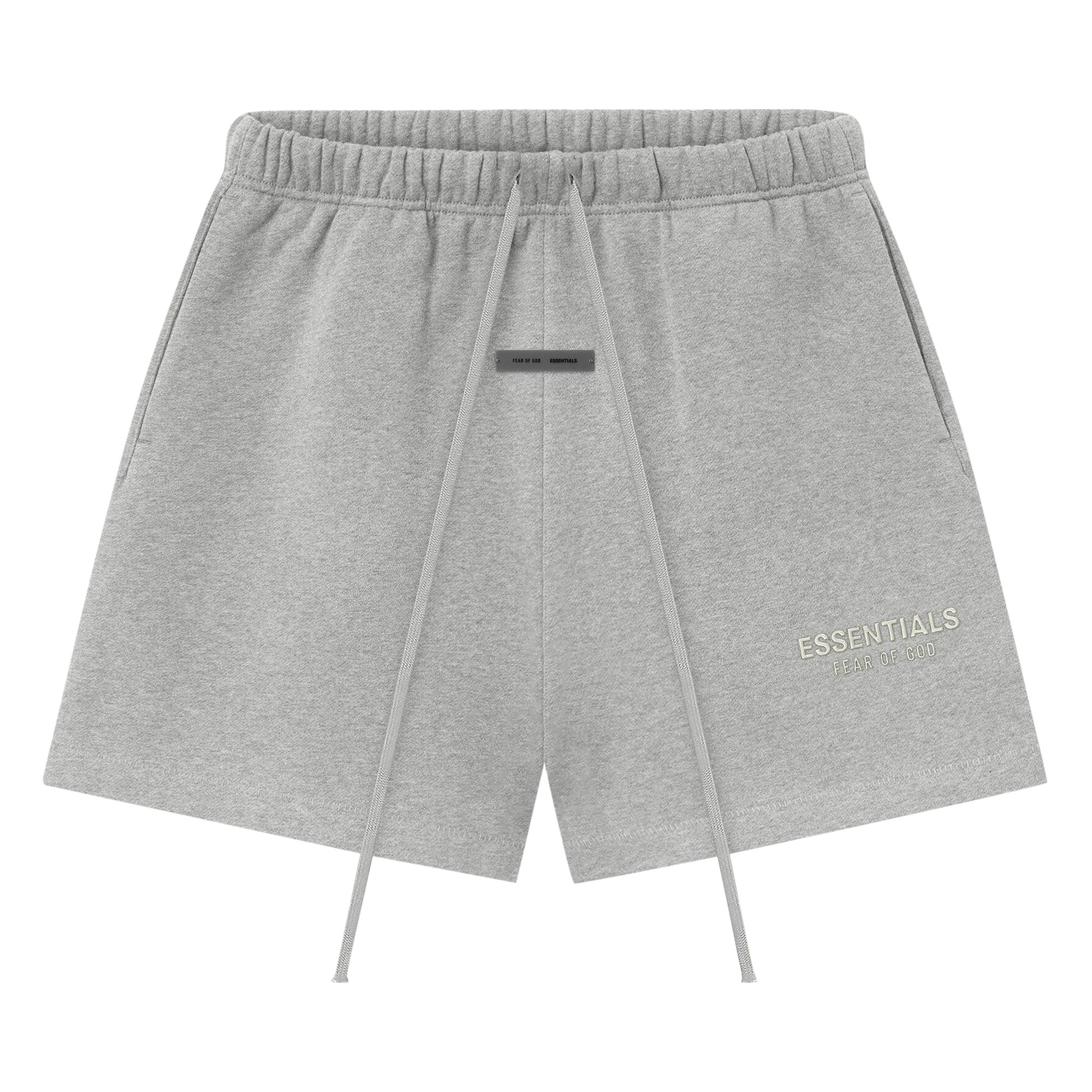 Pre-owned Essentials Fear Of God Classic Fleece Sweatshort 'concrete Heather' | Grey | Men's Size Xl In Gray