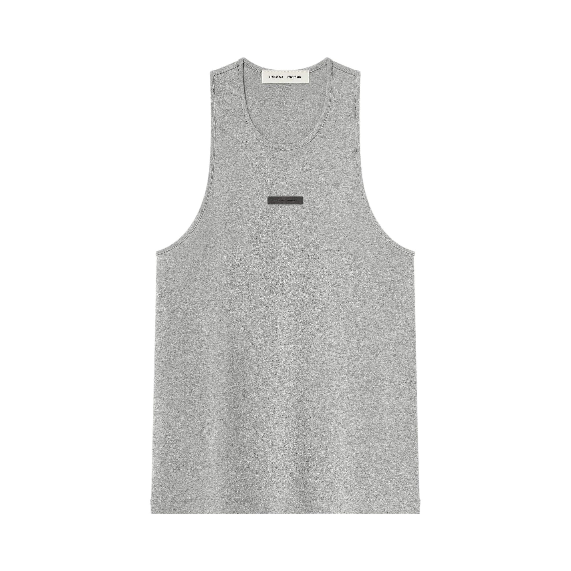 Pre-owned Essentials Fear Of God Essential Tank 'concrete Heather' | Grey | Men's Size S In Gray