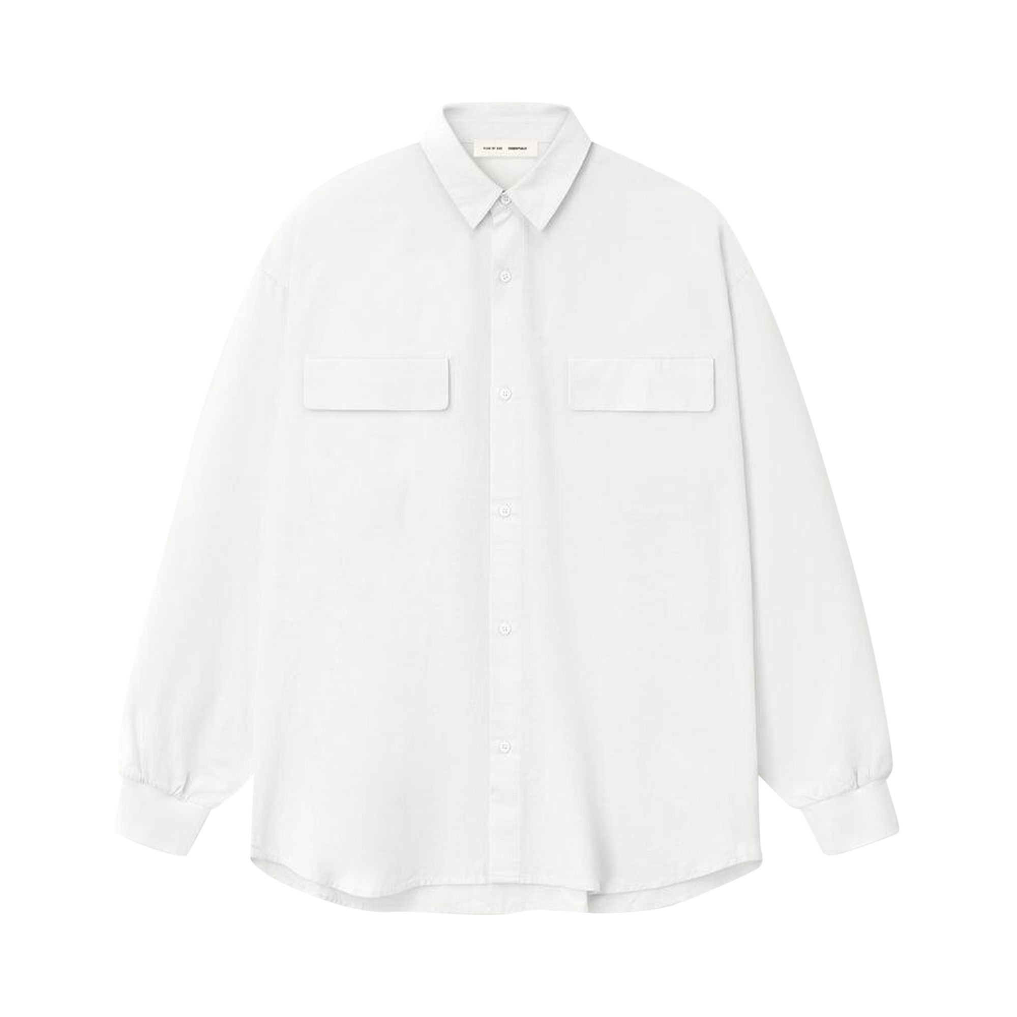 Pre-owned Essentials Fear Of God Oxford Shirt 'cloud White' | Men's Size L