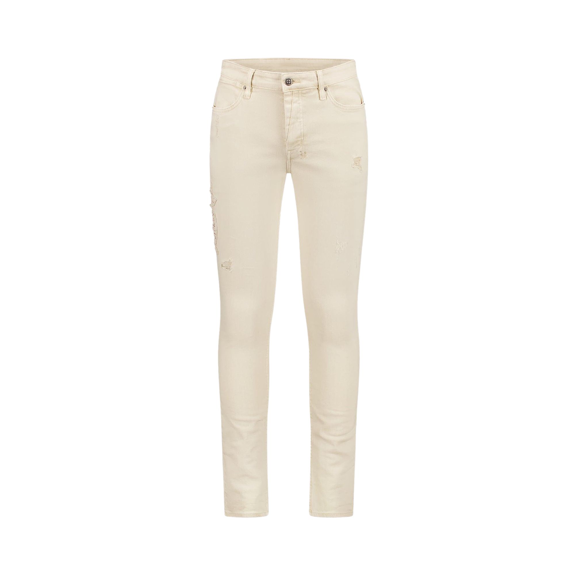 Pre-owned Ksubi Van Winkle 'ecru Playoff' | Cream | Men's Size 32 In White