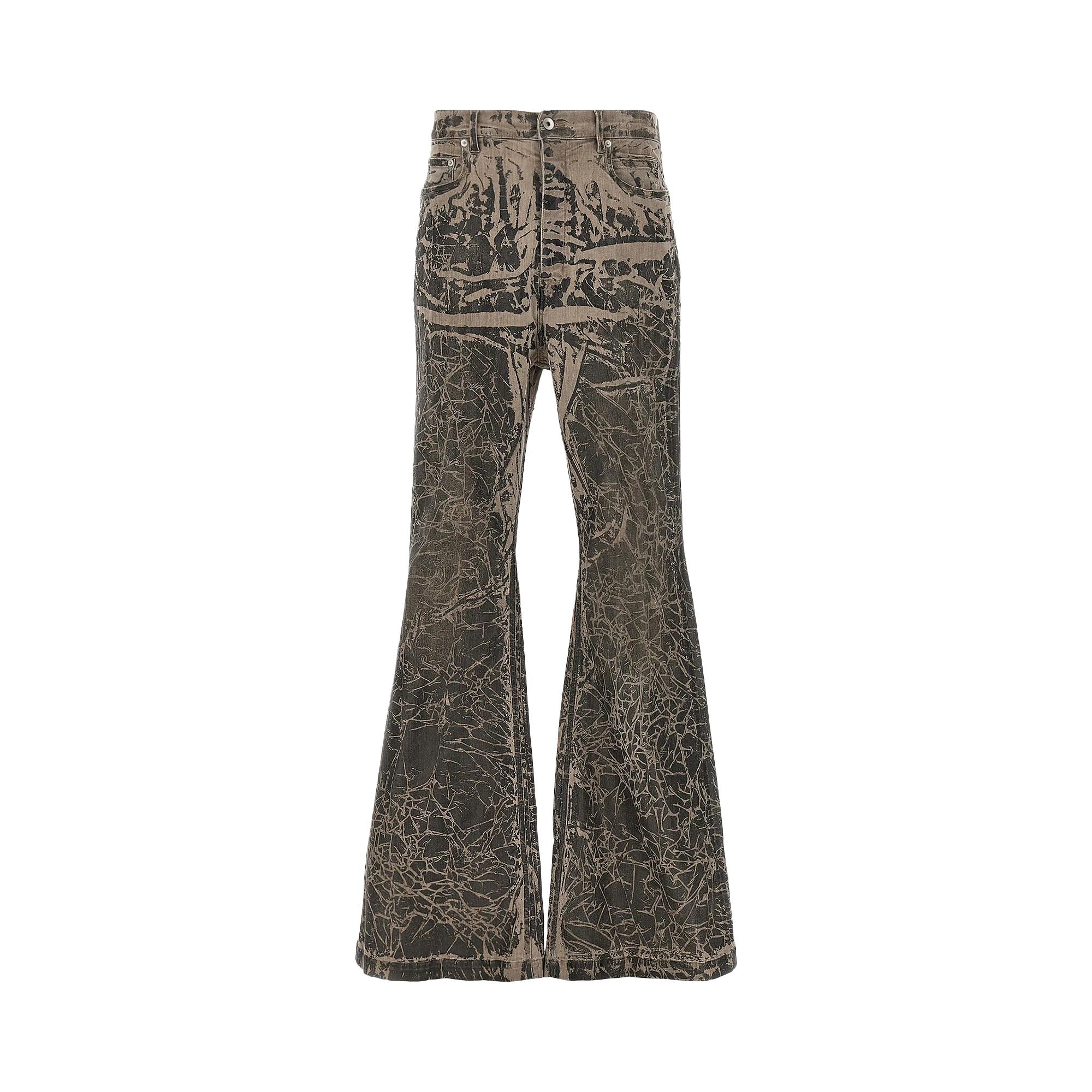 Pre-owned Rick Owens Drkshdw Bolan Bootcut 'black Washed Foil' | Men's Size 36