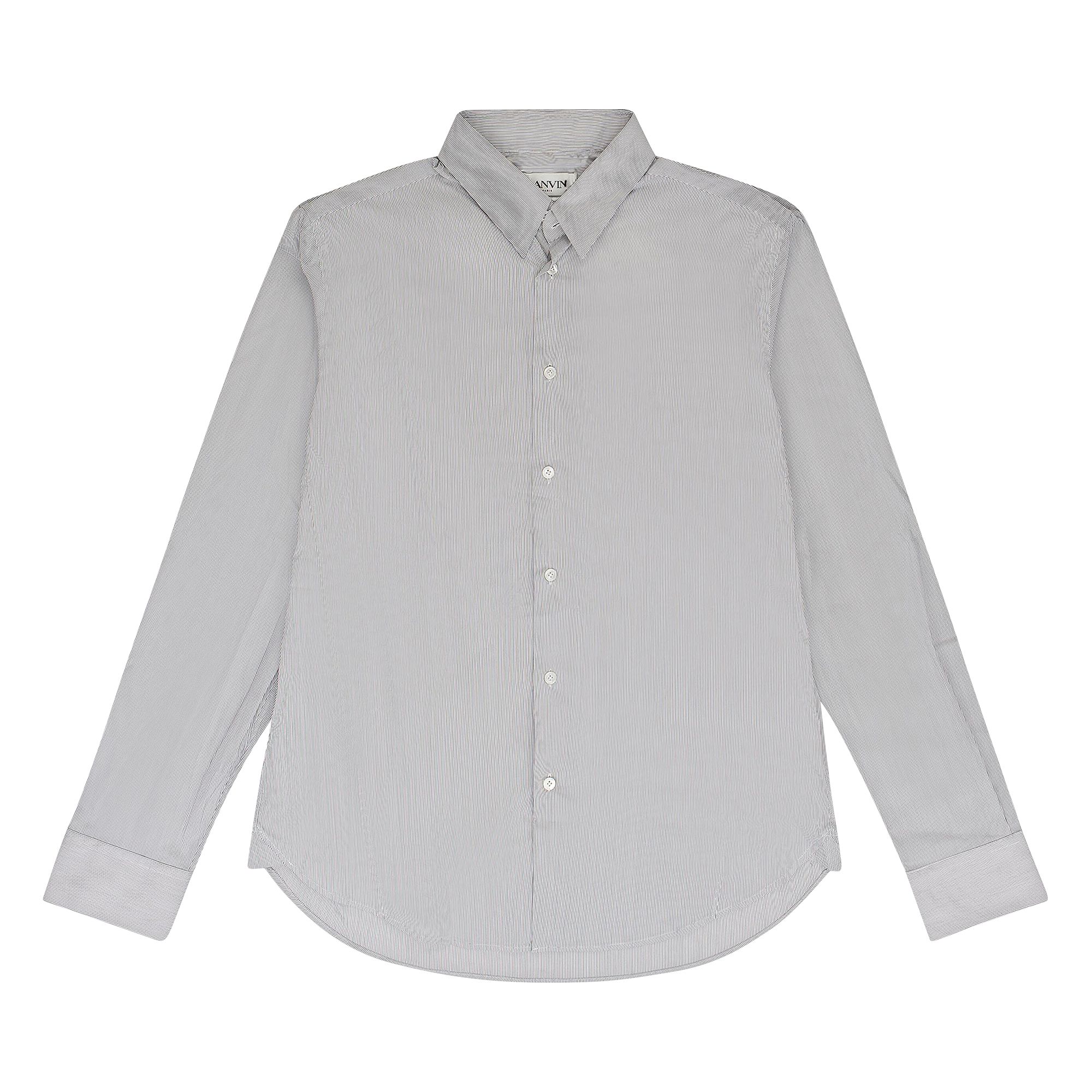 Pre-owned Lanvin Slim Fit Visible Button-down Shirt 'navy/white' | Blue | Men's Size 42