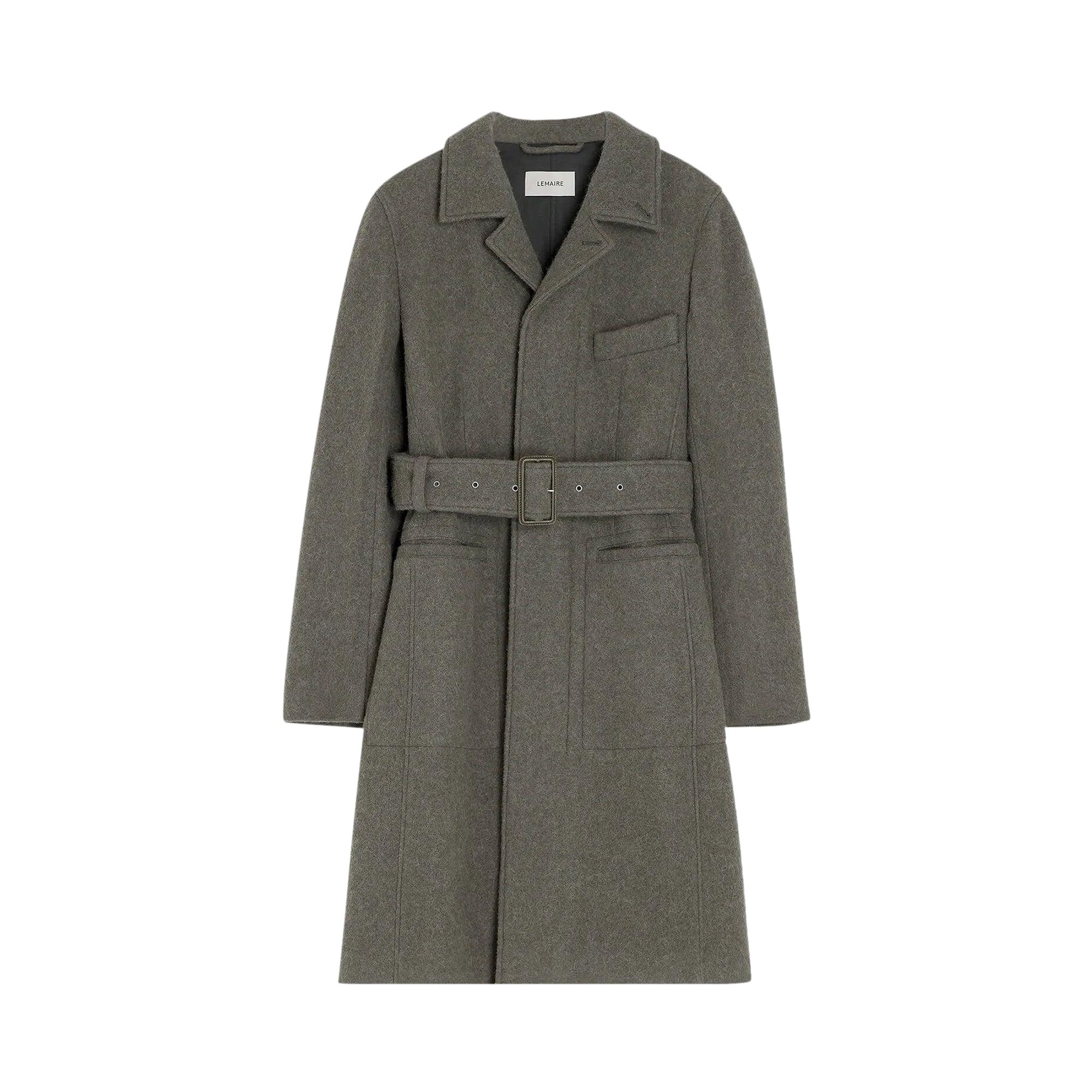 Pre-owned Lemaire Belted Tailored Coat 'dark Khaki' | Tan | Women's Size 34 In Brown