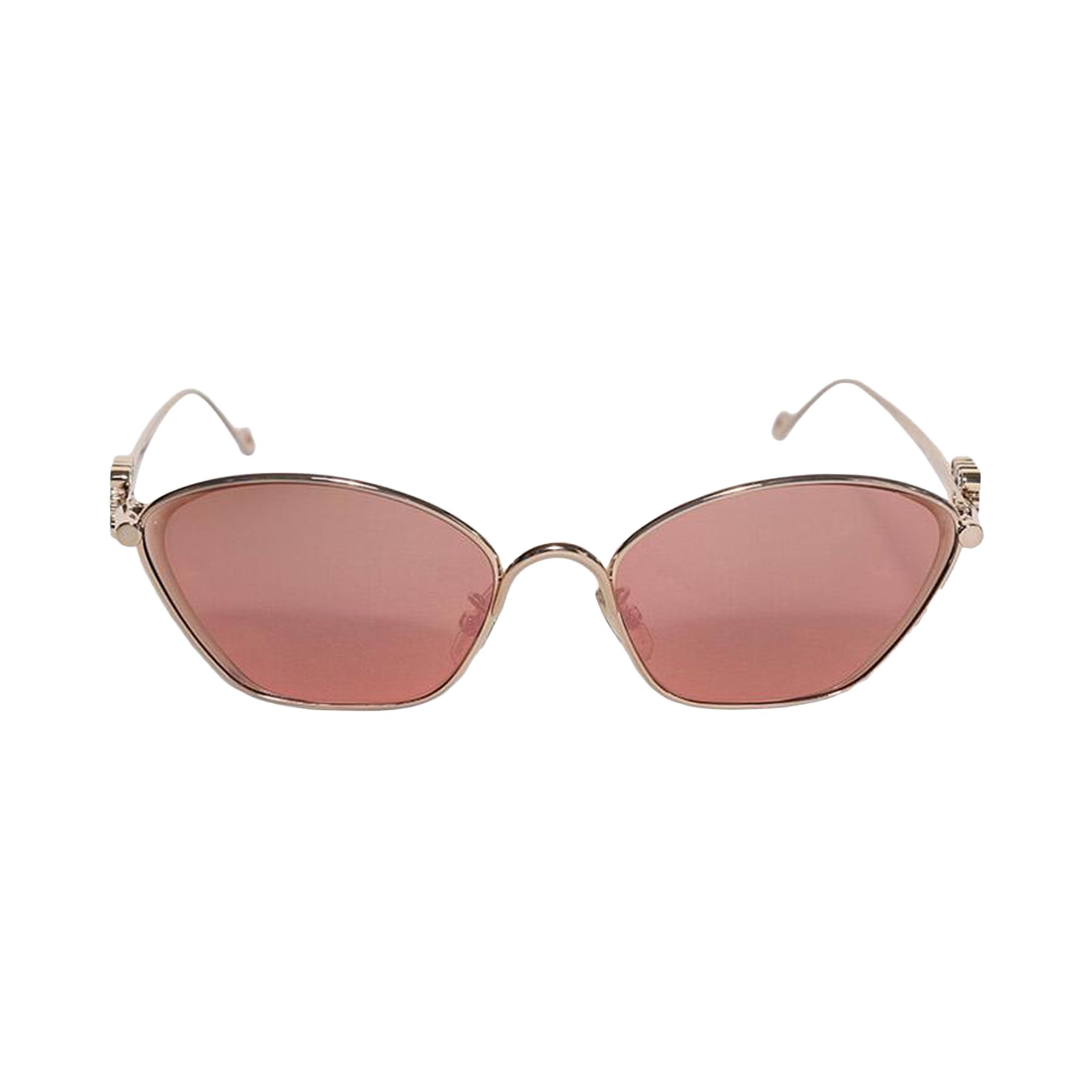 Pre-owned Loewe Anagram Sunglasses 'shiny Rose Gold/bordeaux Mirror' | Women's Size Onesize