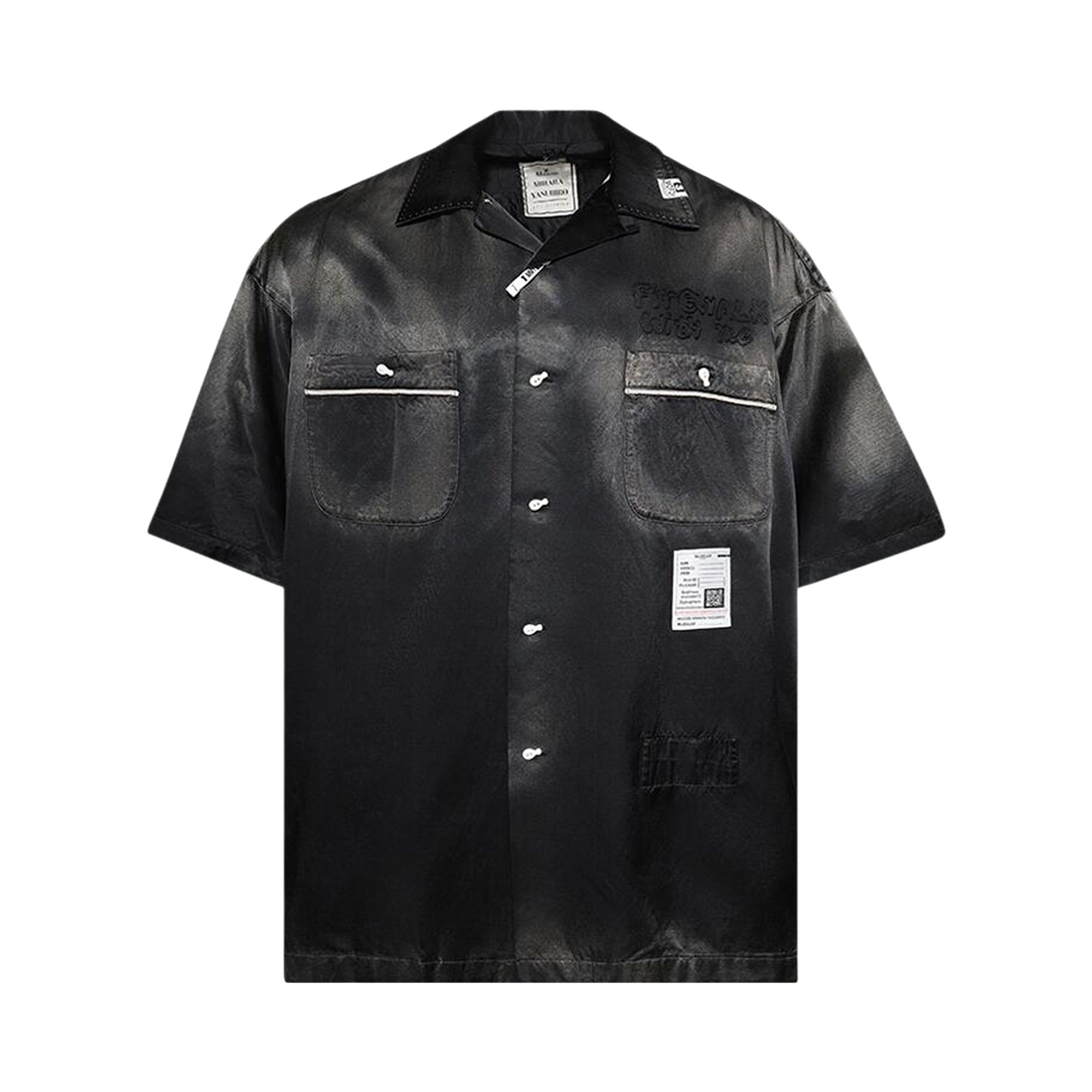 Pre-owned Miharayasuhiro Maison Mihara Yasuhiro Bowling Short-sleeve Shirt 'black' | Men's Size 46