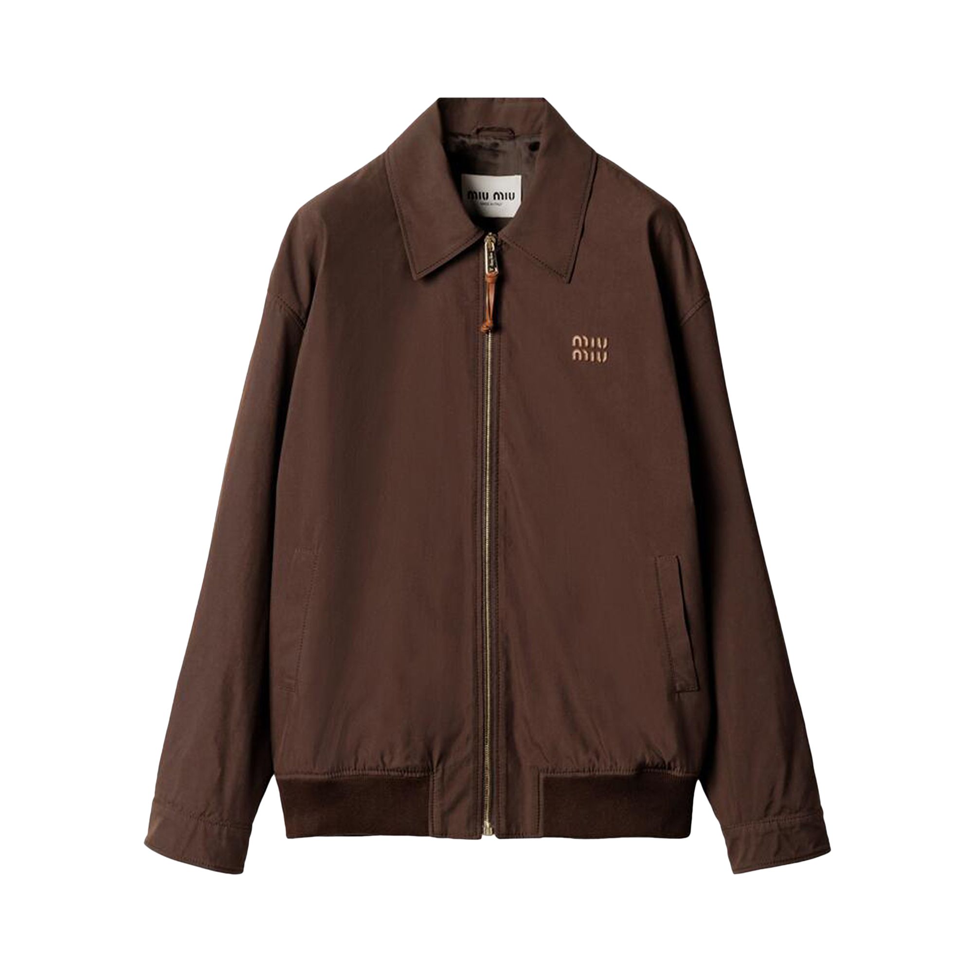 Pre-owned Miu Miu Panama Jacket 'cacao' | Brown | Women's Size 40