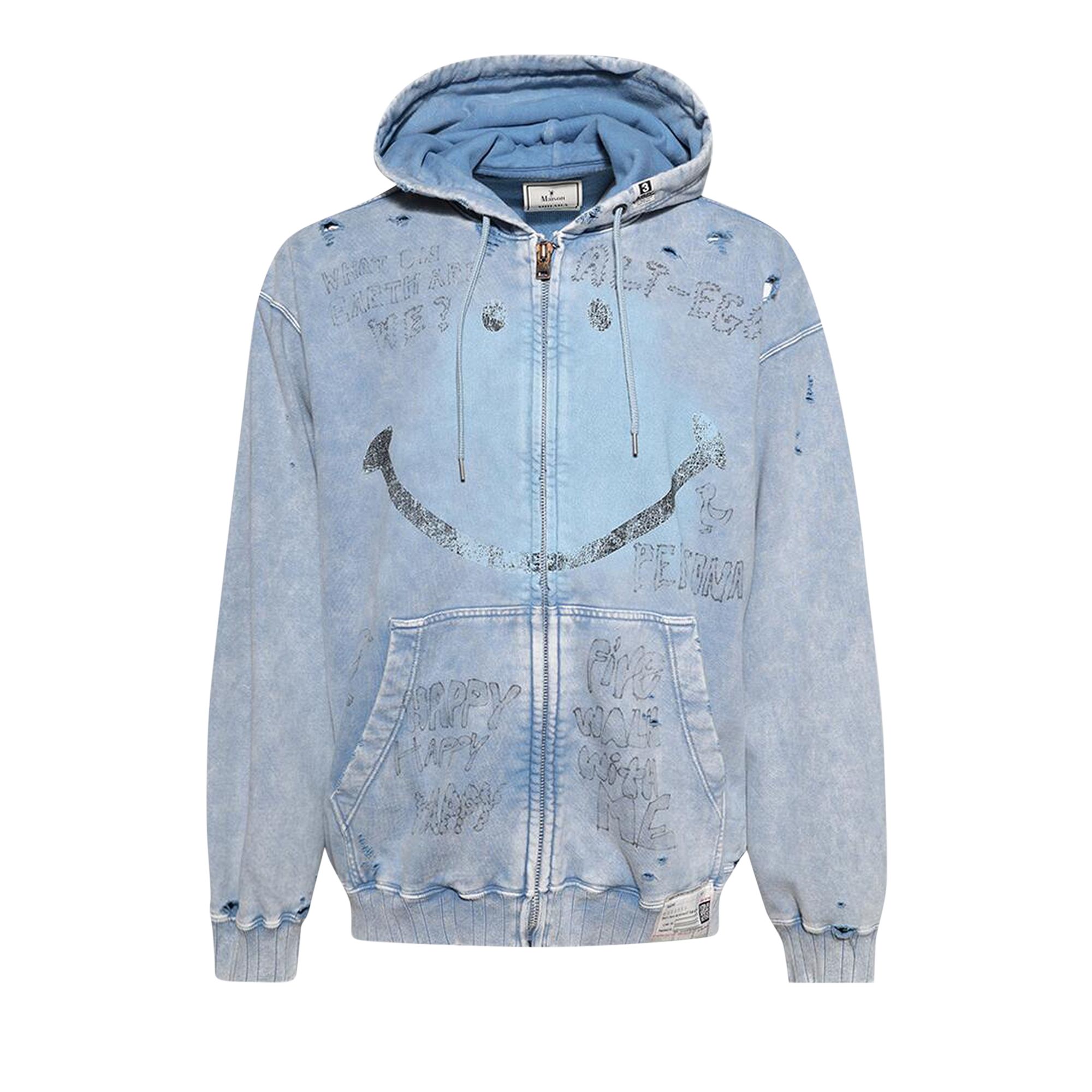 Pre-owned Miharayasuhiro Maison Mihara Yasuhiro Bleached Parka 'blue' | Men's Size 52