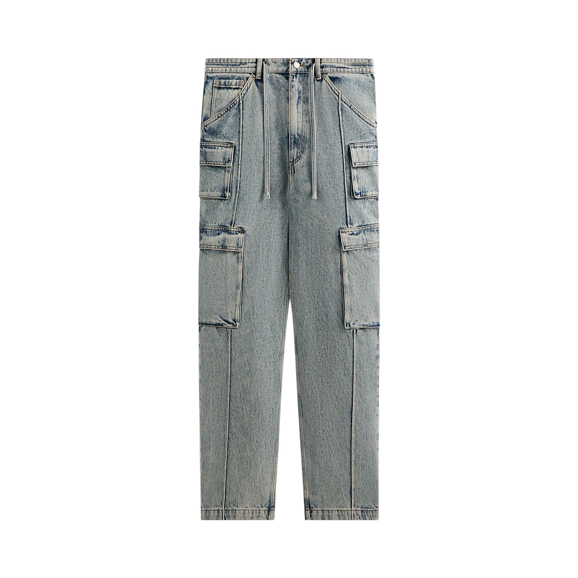 Pre-owned Kith Zane Denim Cargo Pant 'cameron Wash' | Blue | Men's Size 33