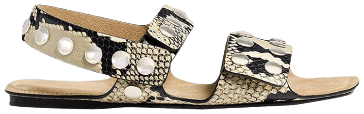 Khaite Wmns Boden Sandal Natural Python Studs
