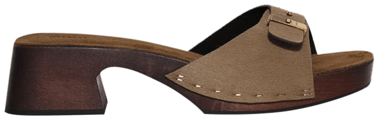 Khaite Wmns Britt Clog Barley Haircalf