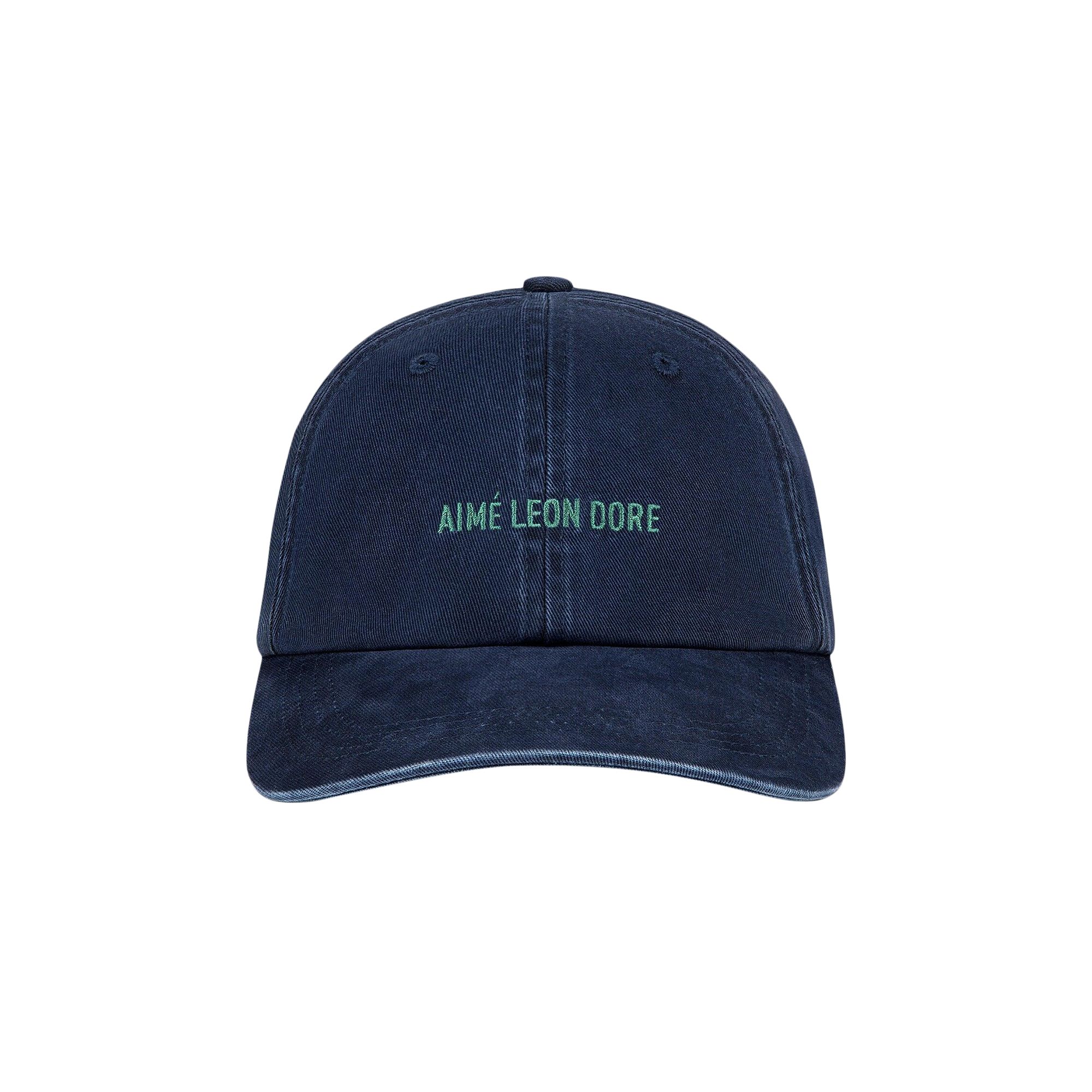 Pre-owned Aimé Leon Dore Pigment Dyed Washed Cotton Cap 'navy Blazer' | Blue | Men's Size Onesize
