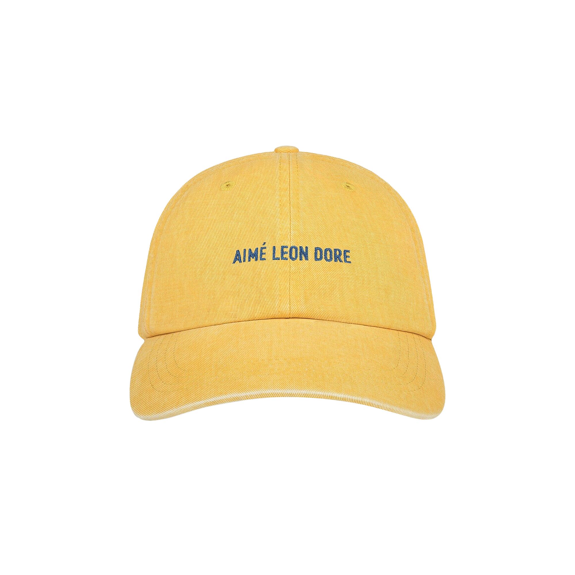 Pre-owned Aimé Leon Dore Pigment Dyed Washed Cotton Cap 'golden Rod' | Yellow | Men's Size Onesize
