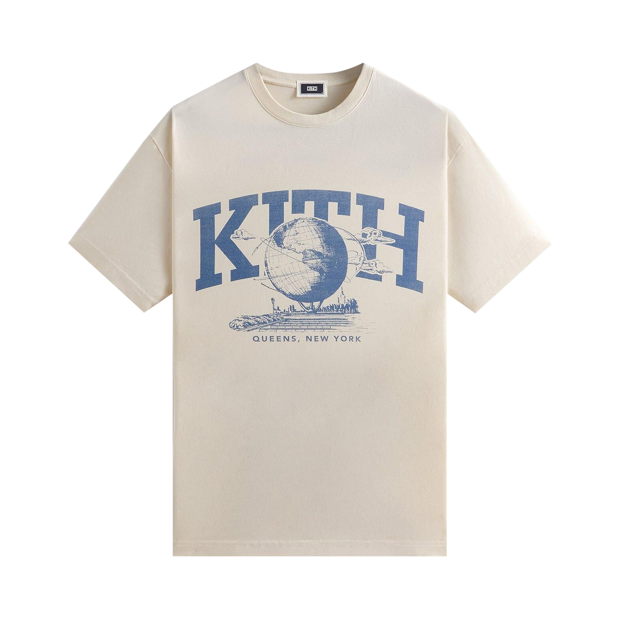 Pre-owned Kith & Kin Queens Unisphere Vintage Tee 'sandrift' | Cream | Men's Size Xl In White