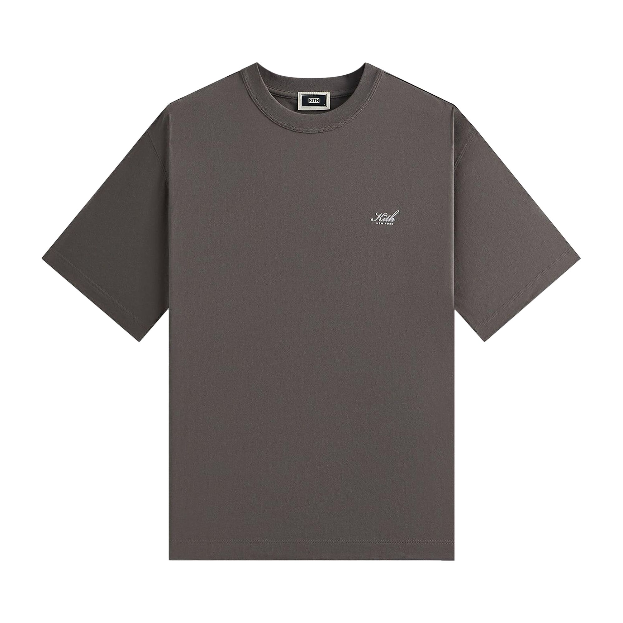 Pre-owned Kith Alex Boxy Tee 'char' | Brown | Men's Size Xxl
