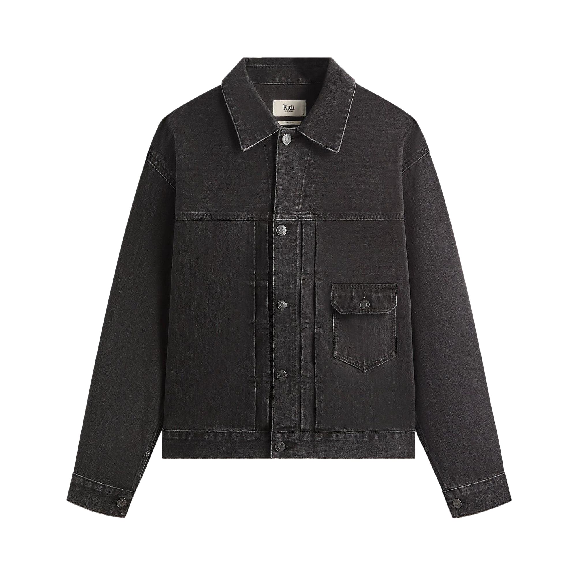 Pre-owned Kith Alonzo Denim Jacket 'xavier Wash' | Black | Men's Size M