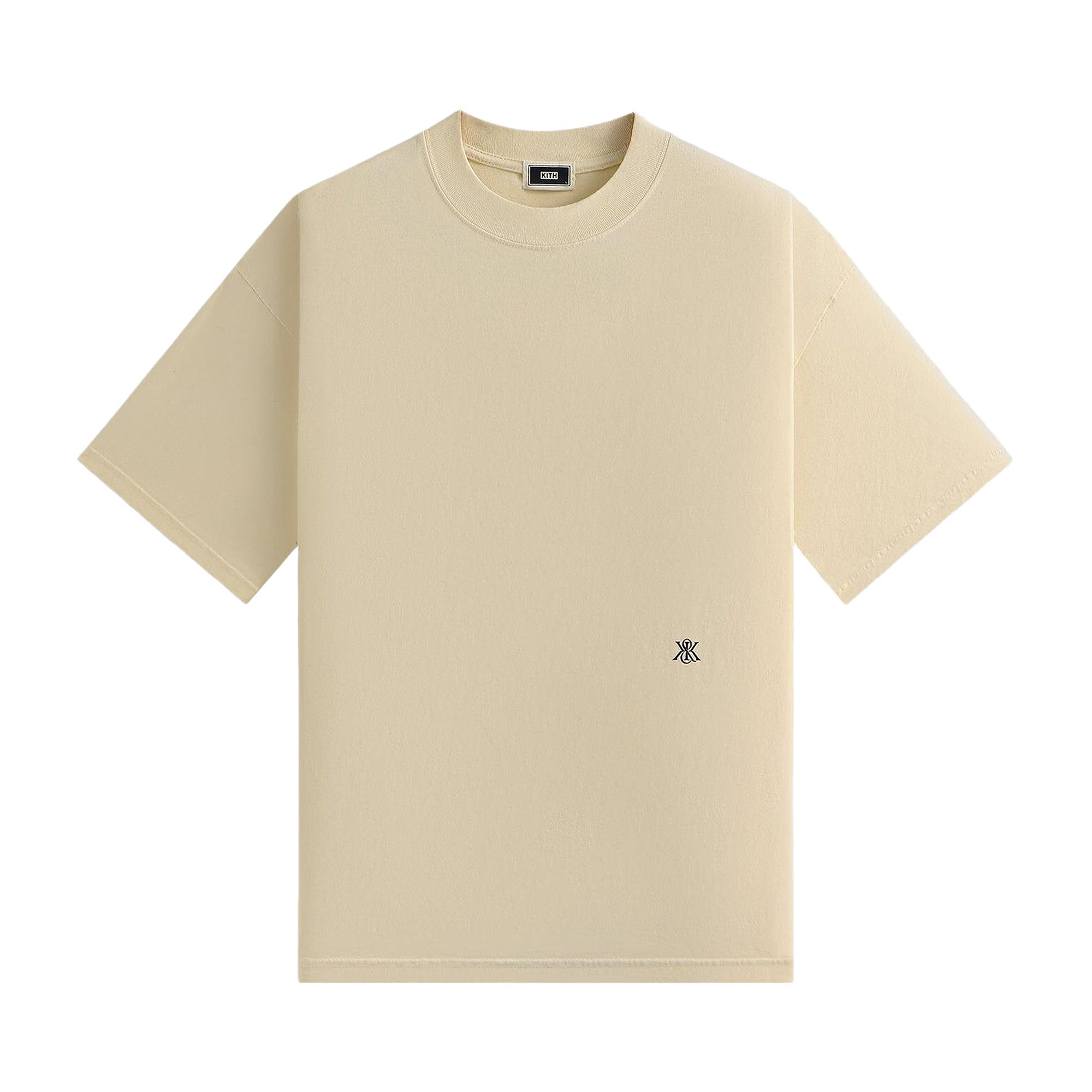 Pre-owned Kith Adrian Tee 'sandrift' | Cream | Men's Size L In White