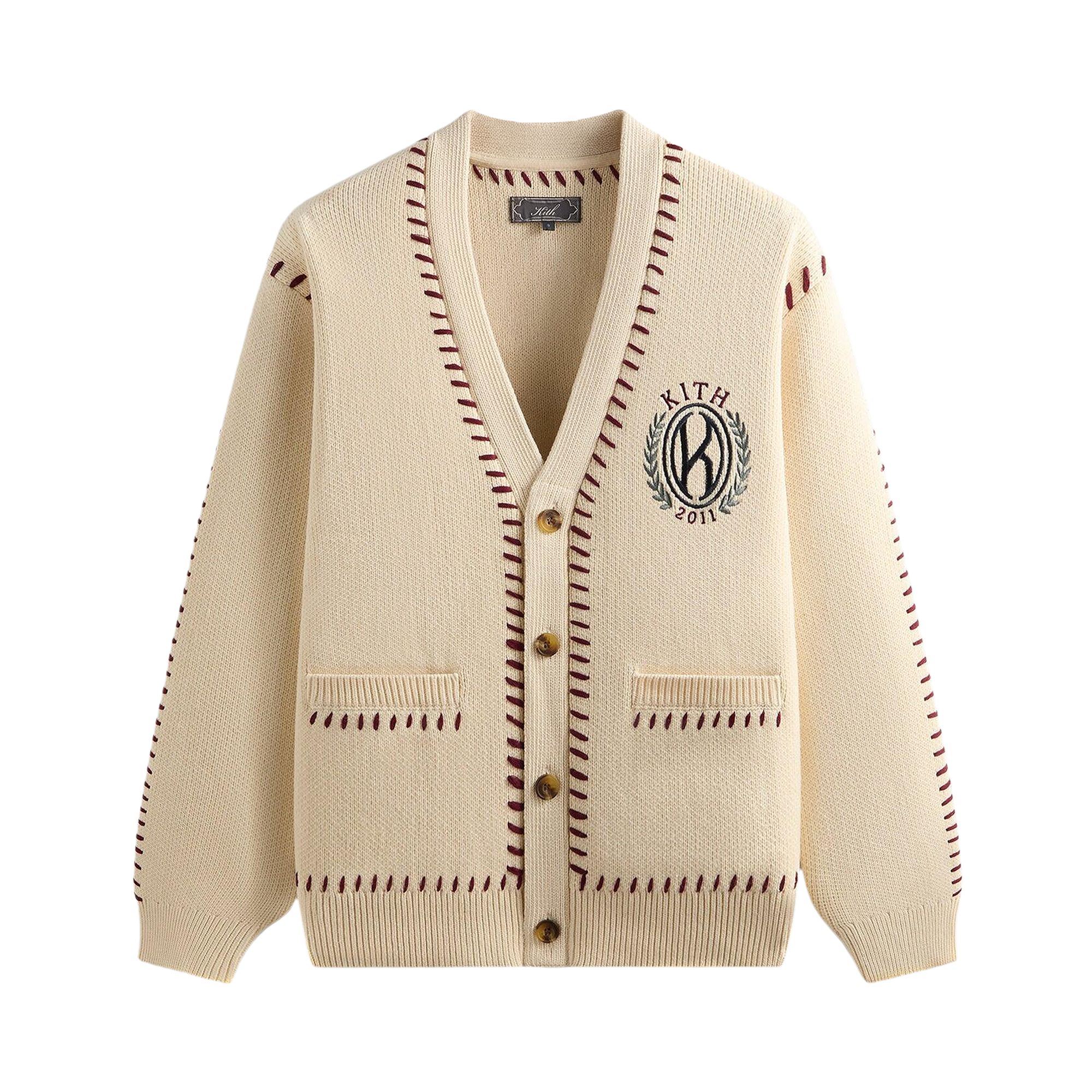 Pre-owned Kith Artisanal Stitch Cypress Cardigan 'sandrift' | Cream | Men's Size S In White