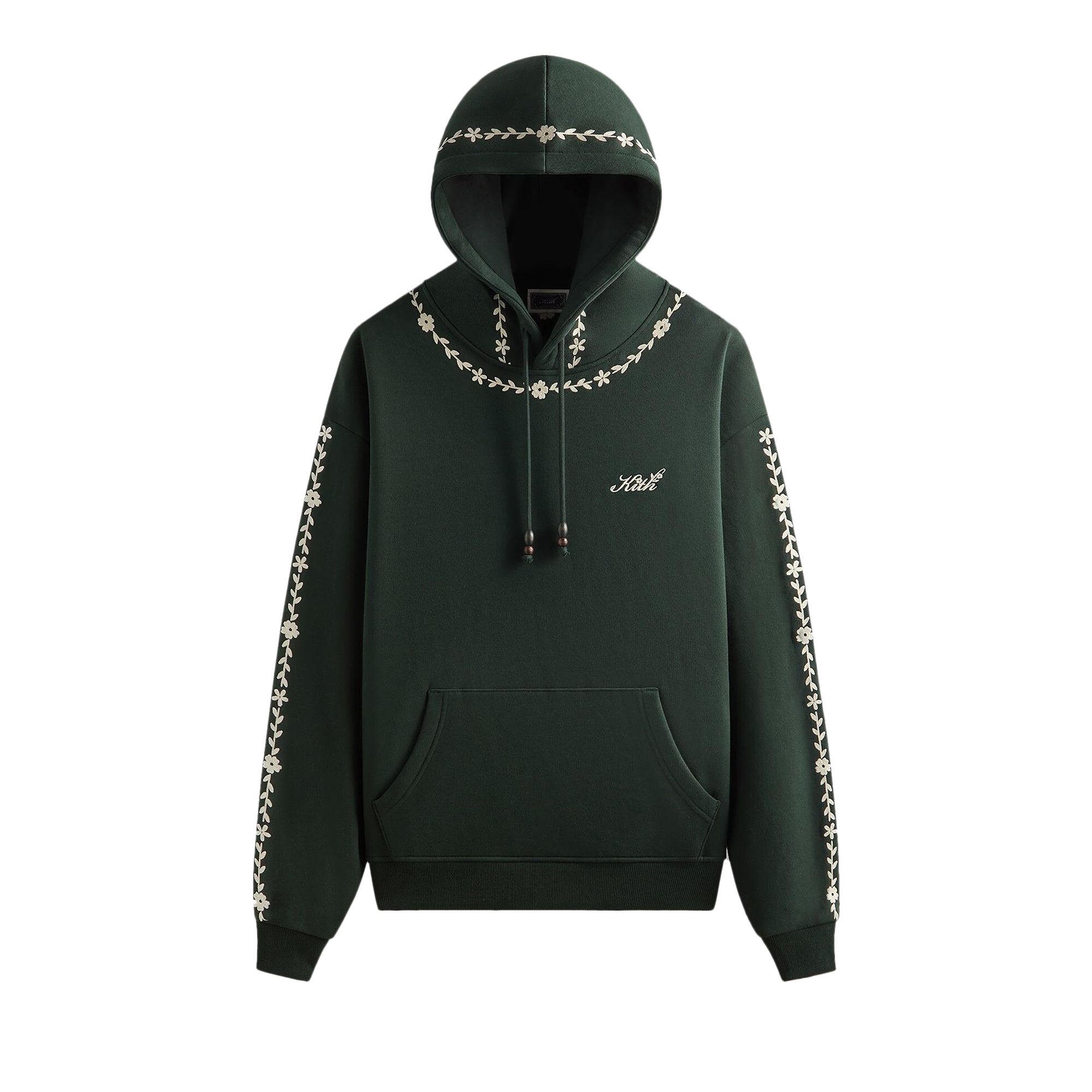 Pre-owned Kith Artisanal Floral Nelson Hoodie 'stadium' | Green | Men's Size Xl