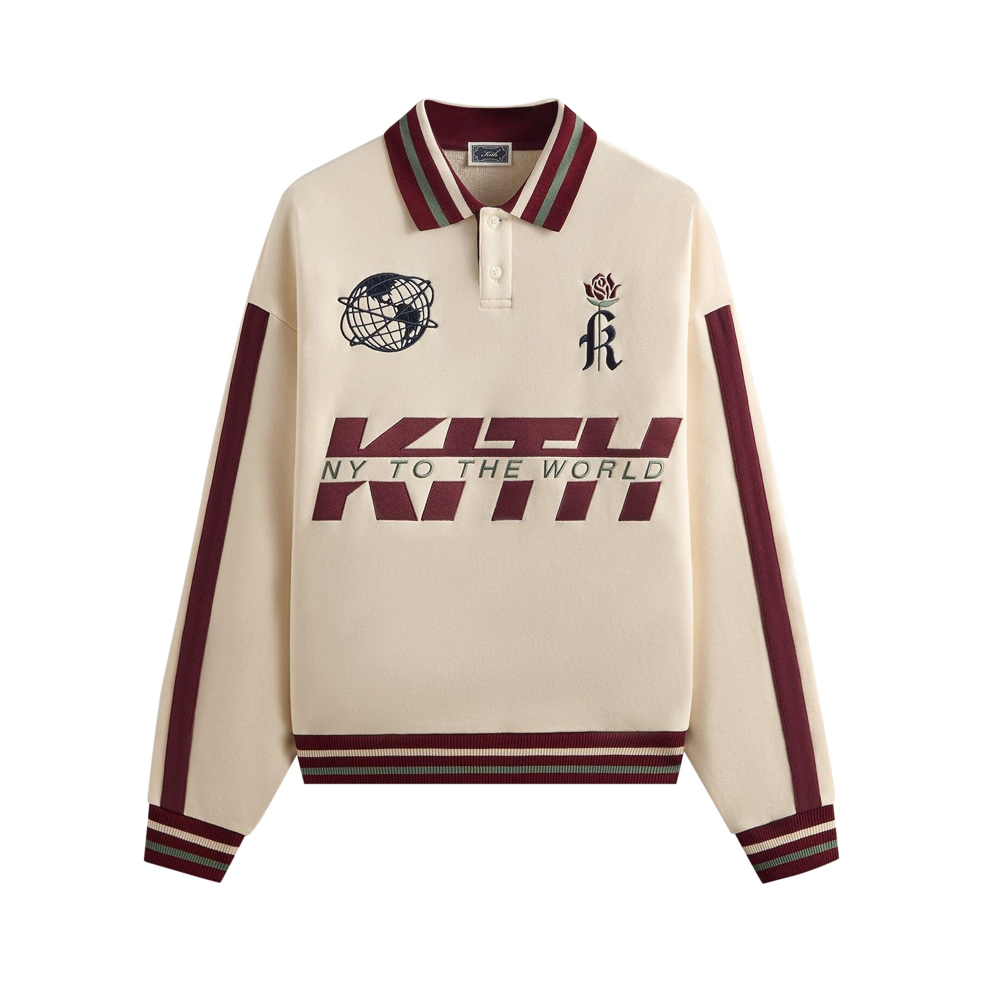Pre-owned Kith Collegiate Nelson Collared Pullover 'muslin' | Tan | Men's Size S In Brown