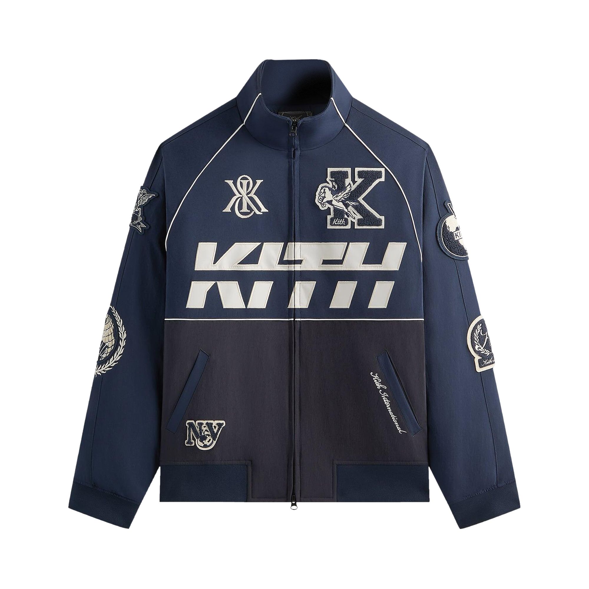 Pre-owned Kith Dejan Racing Jacket 'nocturnal' | Black | Men's Size M