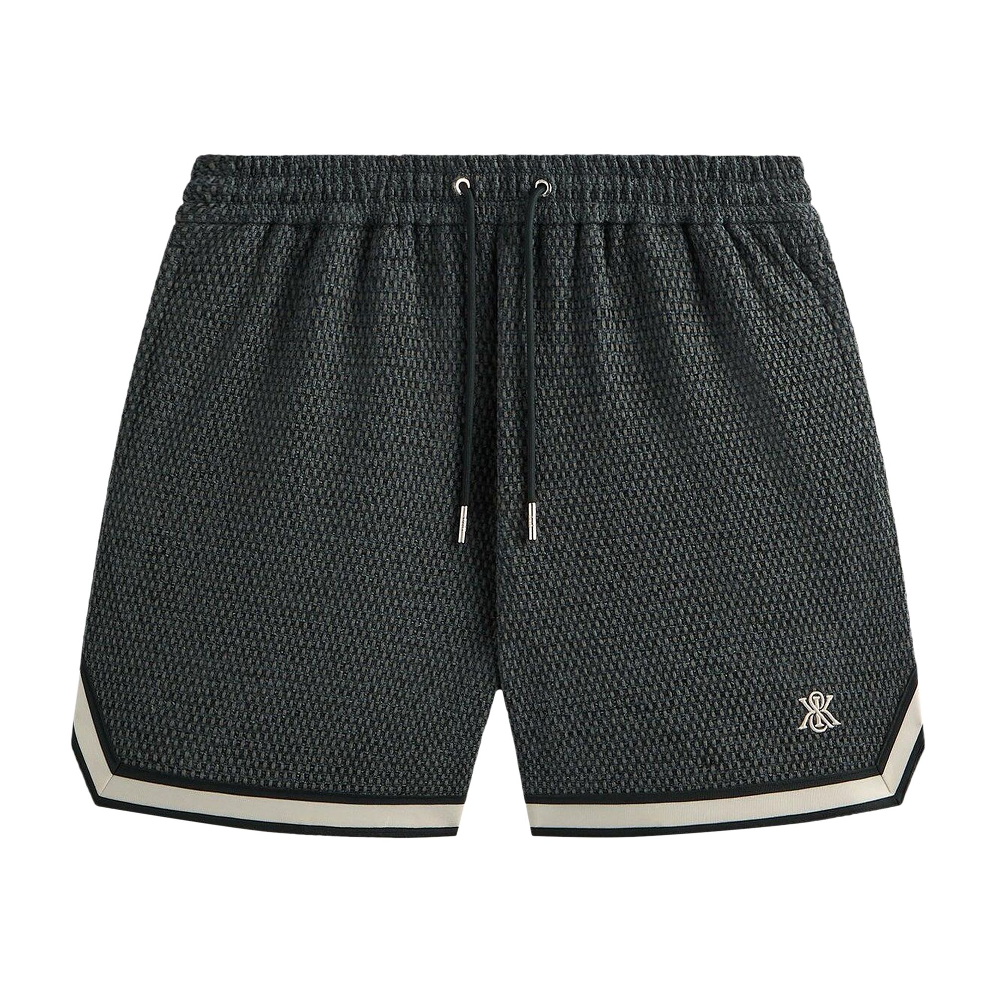 Pre-owned Kith Chenille Tweed Curtis Short 'machine' | Black | Men's Size S