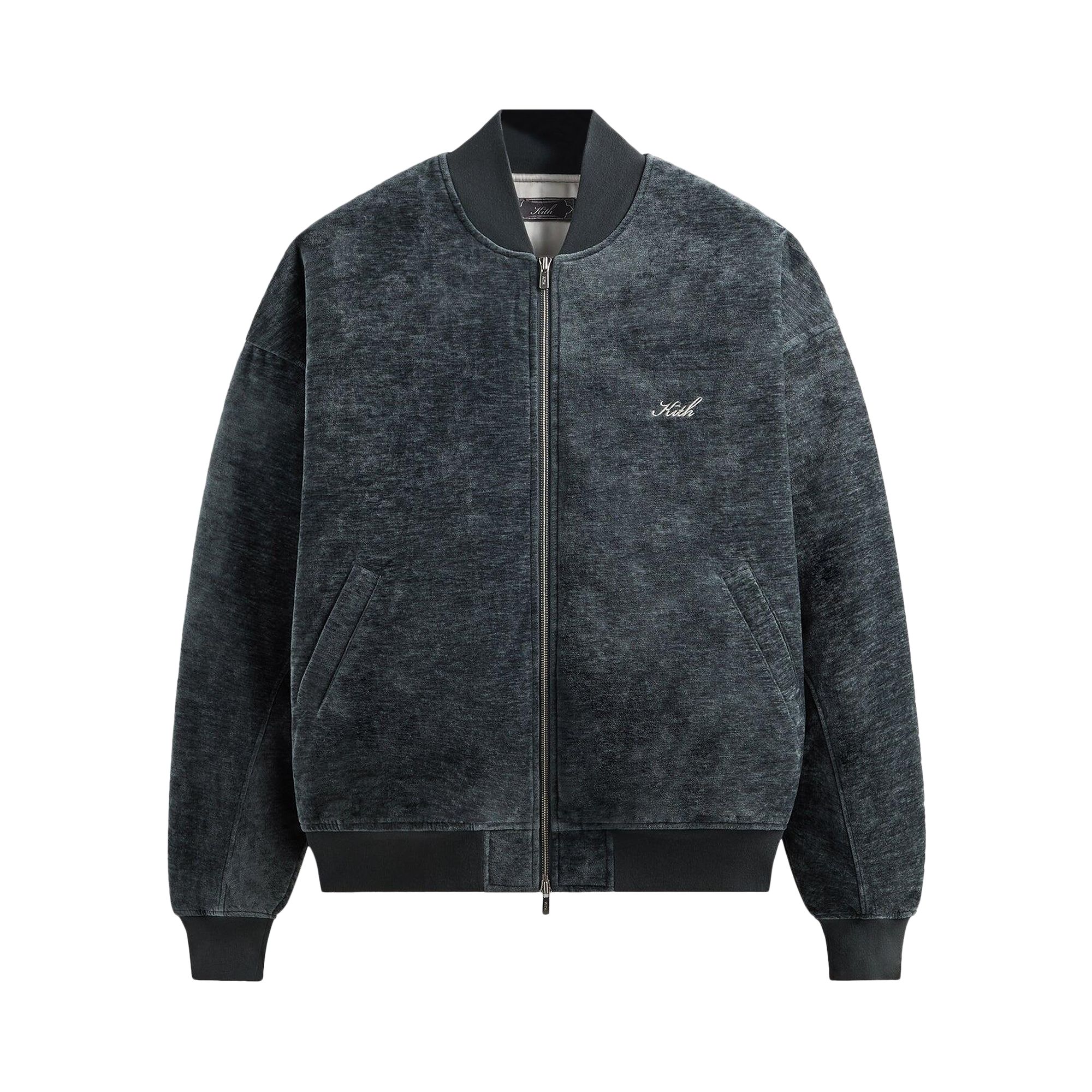 Pre-owned Kith Chenille Avery Bomber Jacket 'simple' | Blue | Men's Size M