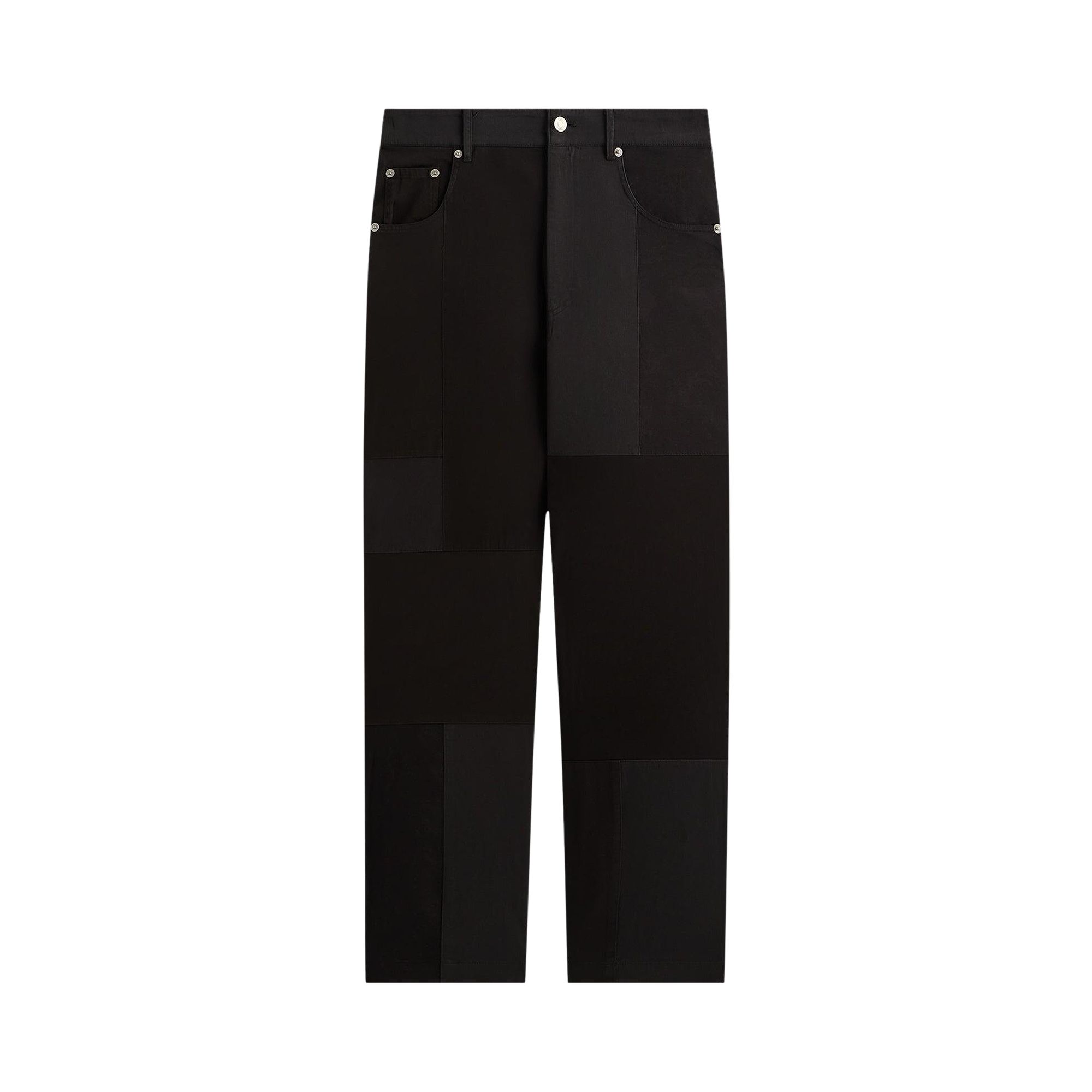 Pre-owned Kith Garment Dyed Patchwork Prospect Grand 'carbon' | Black | Men's Size 28