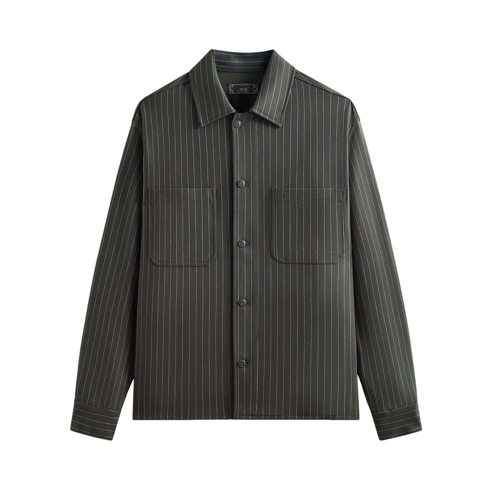 Pre-owned Kith Double Weave Ace Buttondown 'machine' | Black | Men's Size Xl